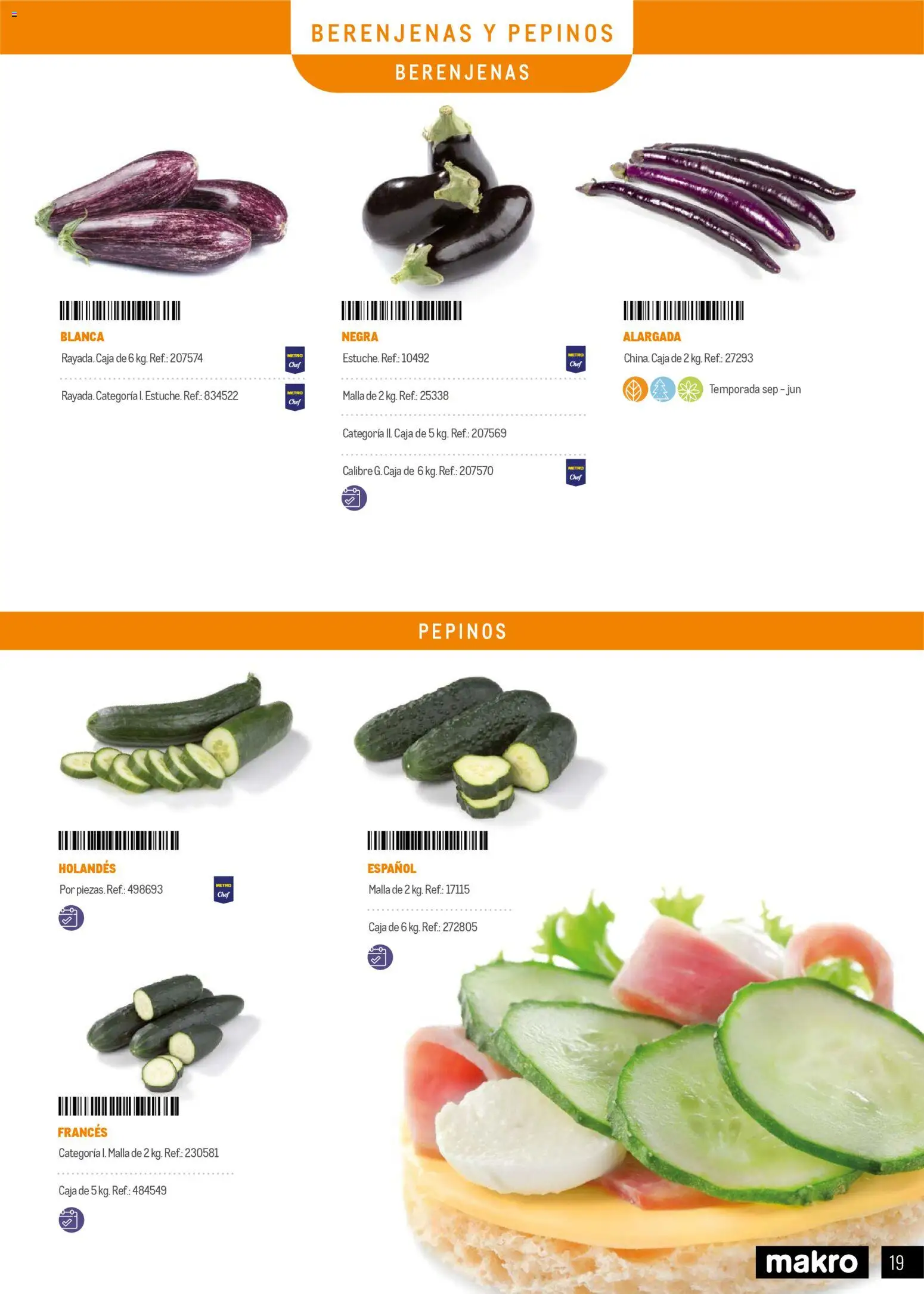 Makro - Especial Frutas y Verduras Península │ válido desde el 05.01.2026 | Página: 19 | Productos: Pepinos, Caja
