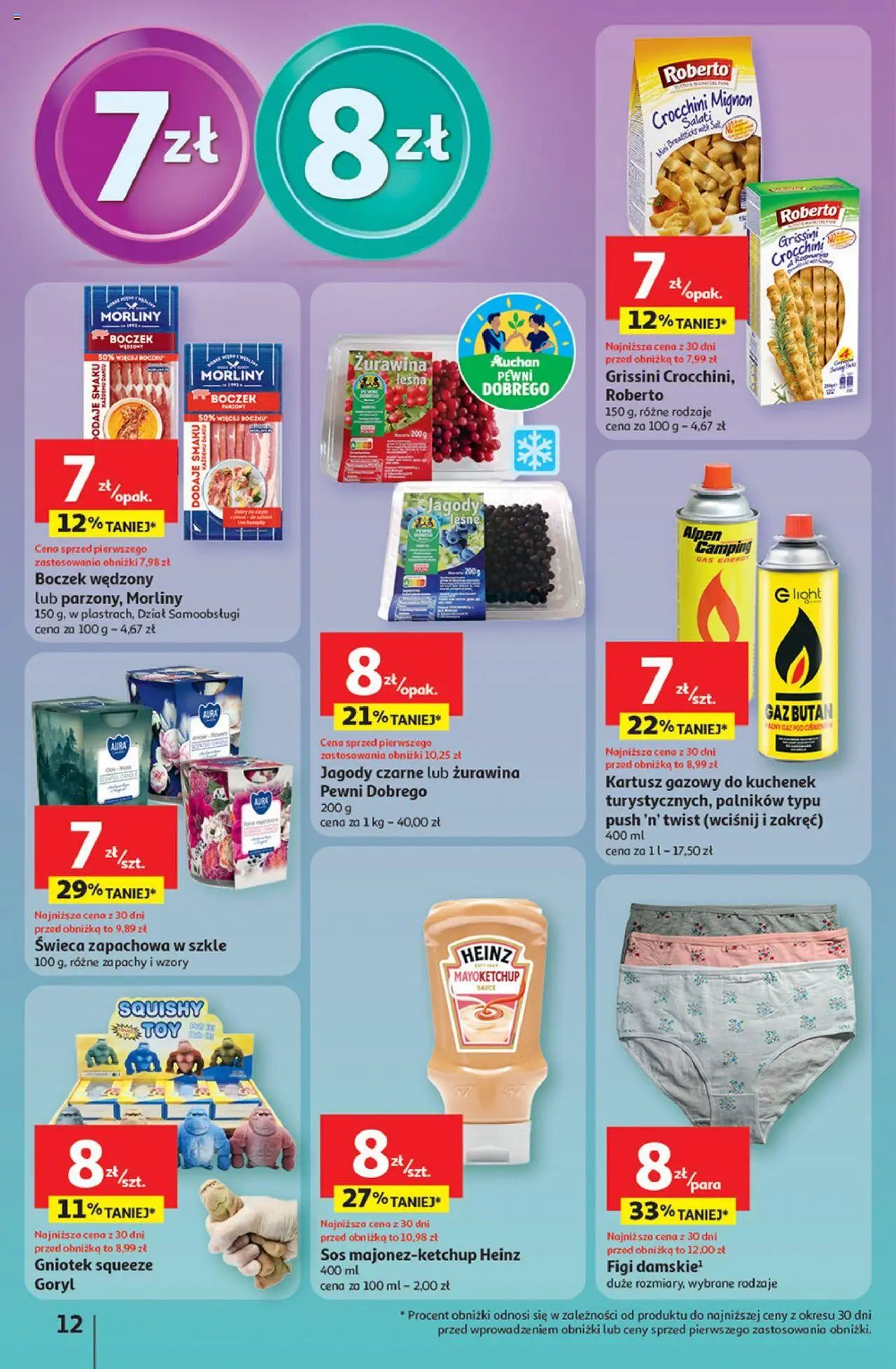 Auchan Gazetka - Pewność niskich cen Hipermarket od 18.09.2025 | Strona: 12 | Produkty: Jagody, Boczek, Żurawina, Sos