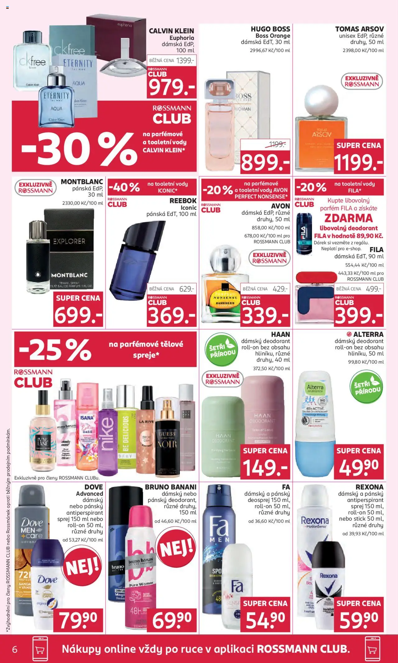 Rossmann leták od 21.05.2025 | Strana: 6 | Produkty: Deodorant, Antiperspirant, Rexona, Lotus