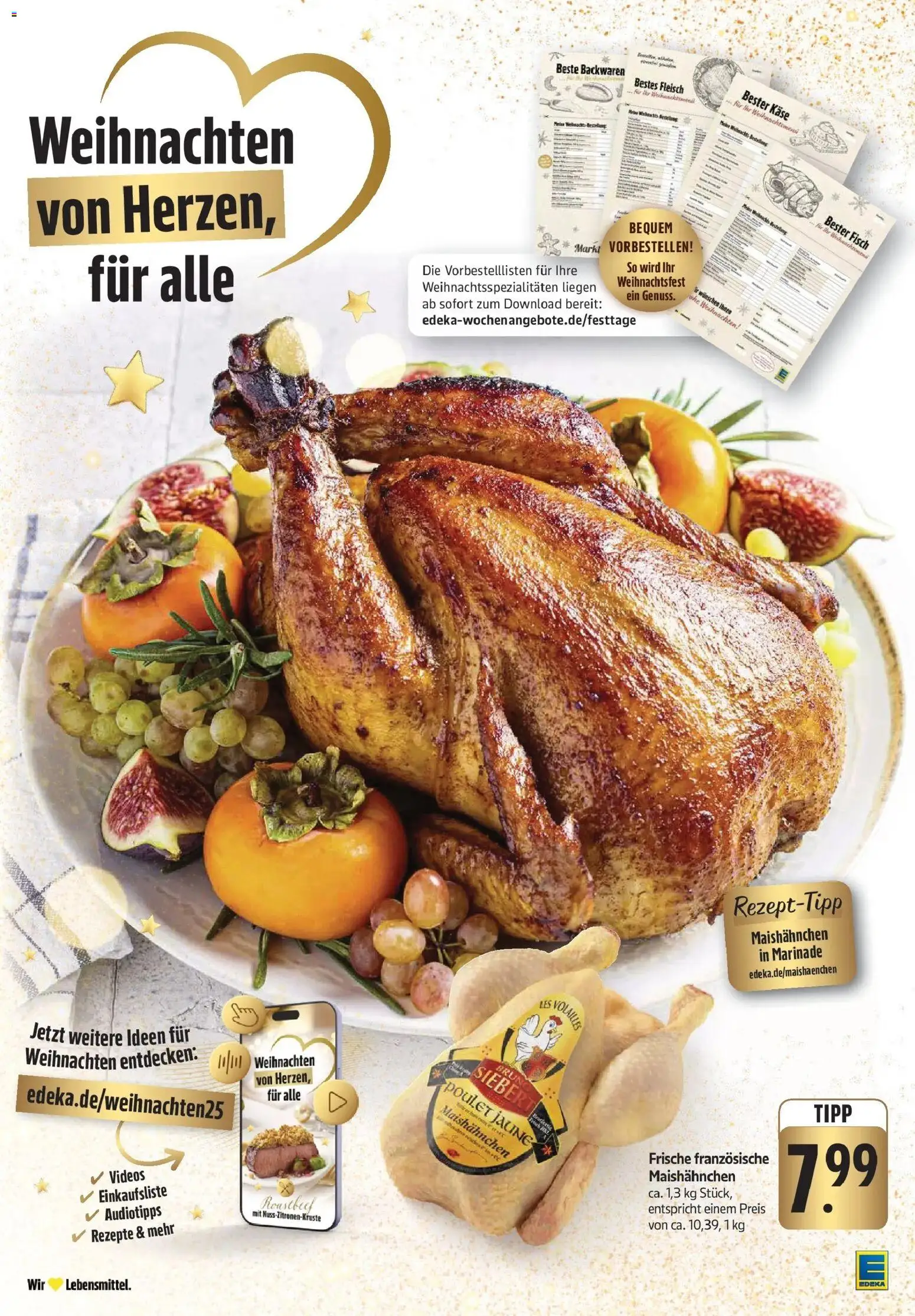 Edeka prospekt Überlingen	 – gültig ab 08.12.2025 | Seite: 4 | Produkte: Käse, Roastbeef, Fisch, Fleisch