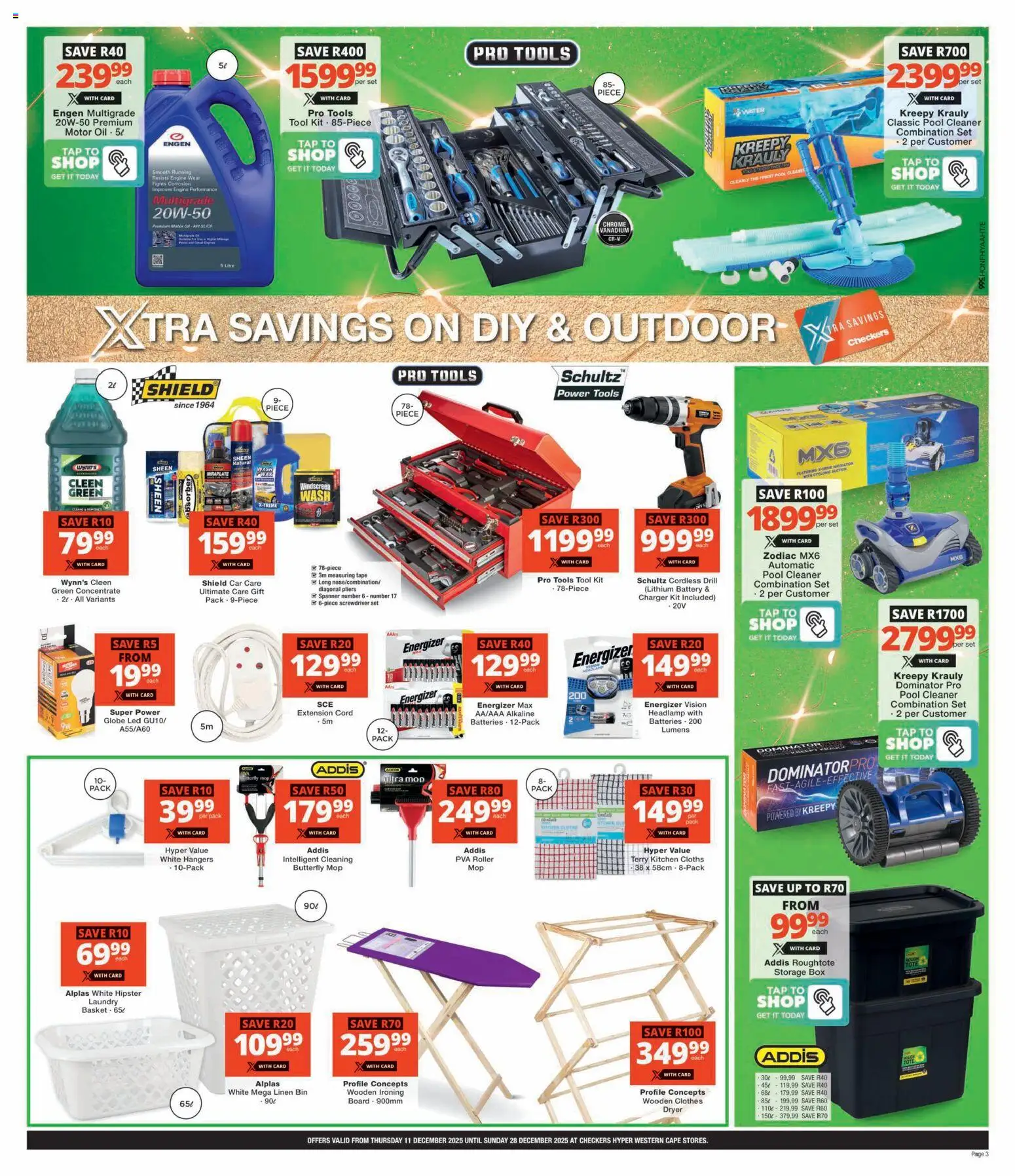 New Checkers catalogue – valid from 11.12.2025 | Page: 11 | Products: Dryer, Globe, Box, Basket