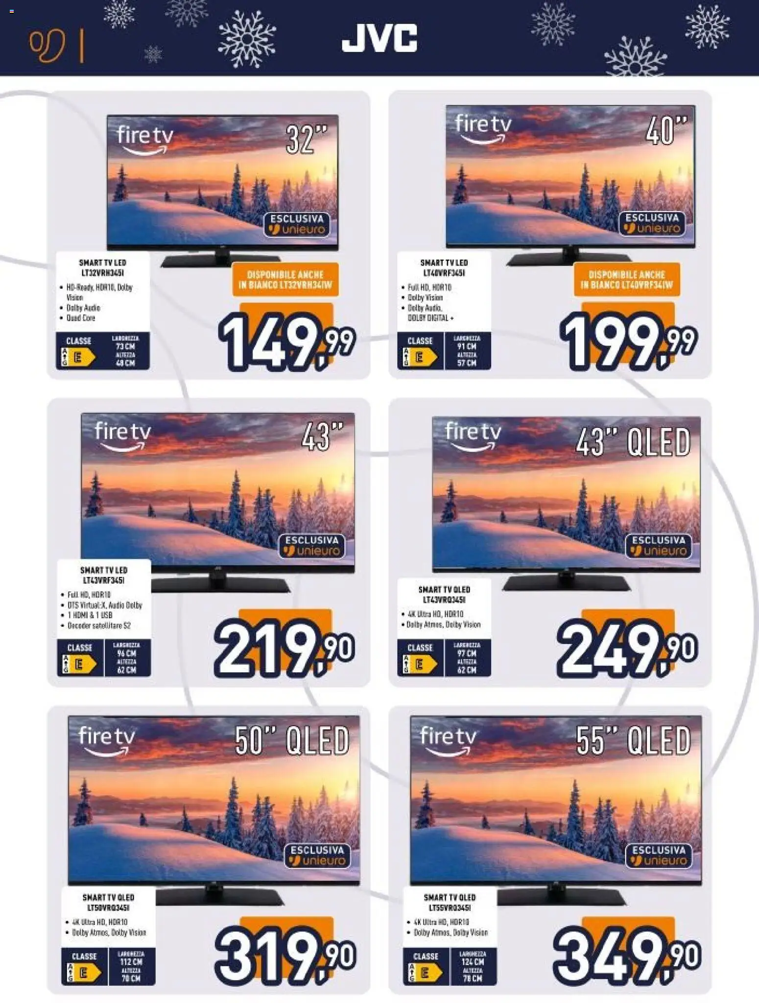 Volantino Unieuro del 06.12.2025 | Pagina: 6 | Prodotti: smart TV, TV, Audio, Satellitare