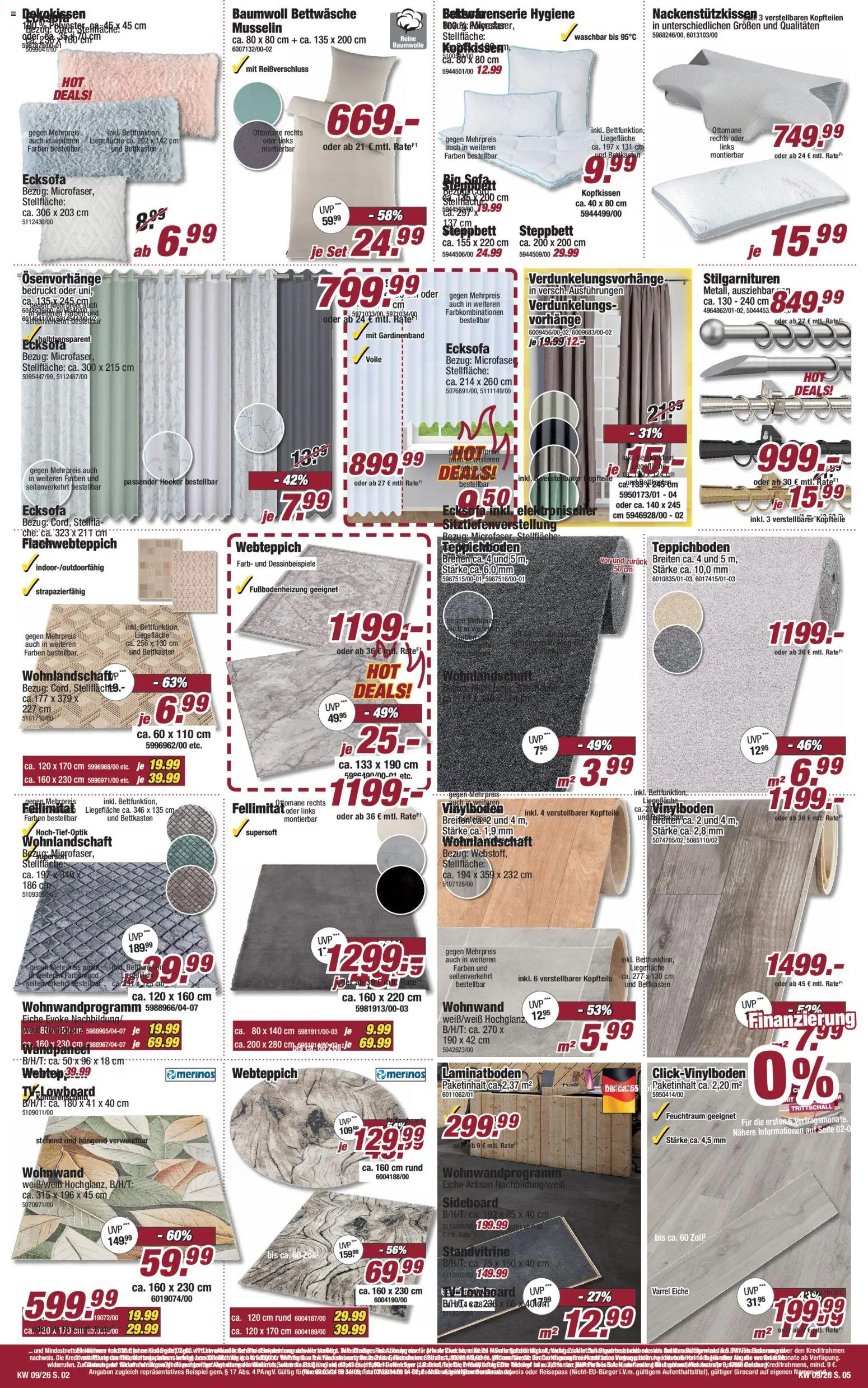 Poco Prospekt 	 – gültig ab 22.02.2026 | Seite: 5 | Produkte: Wohnlandschaft, Ecksofa, Bettwäsche, Kopfkissen