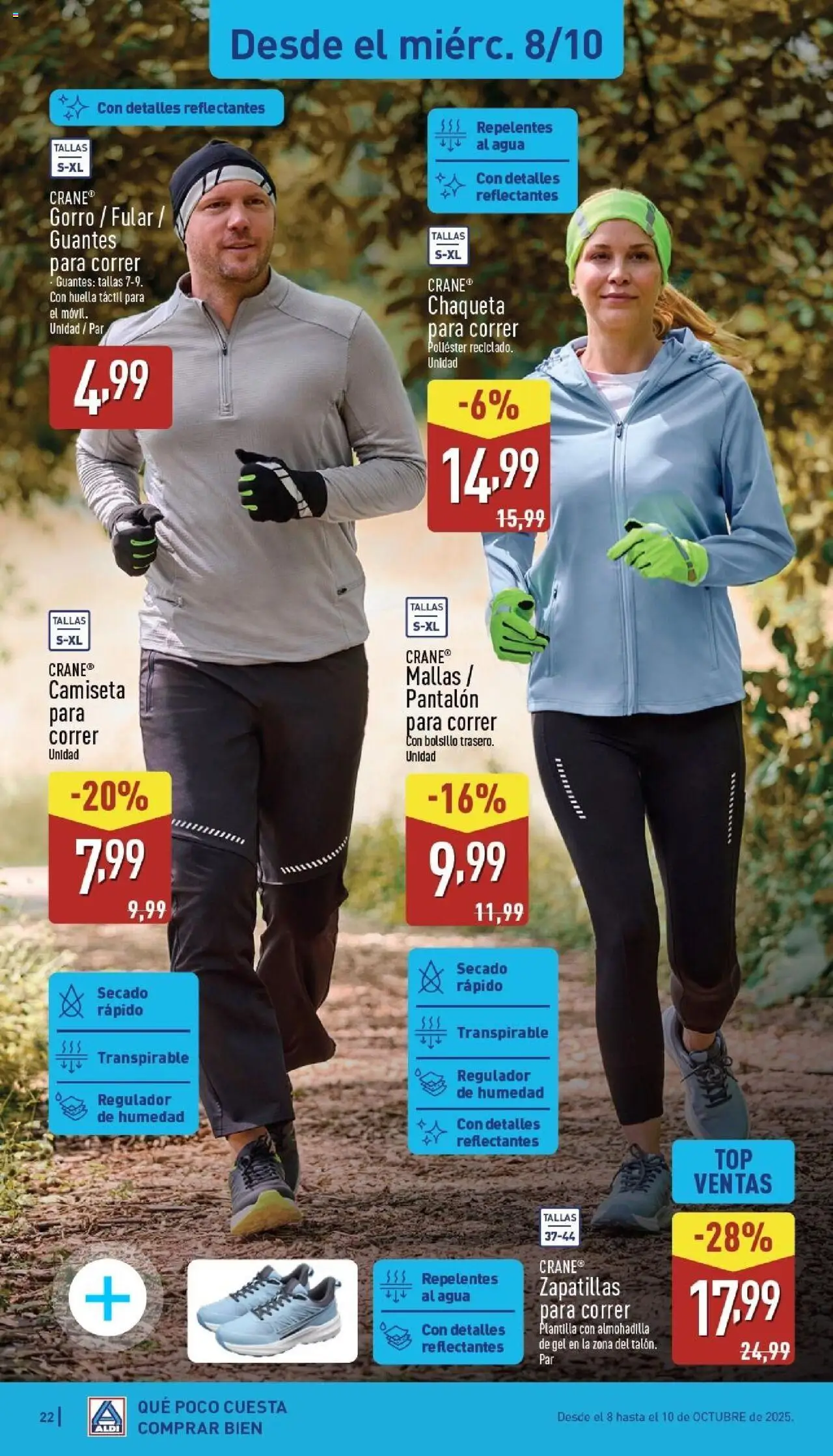 Aldi folleto Península │ válido desde el 06.10.2025 | Página: 22 | Productos: Fular, Chaqueta, Zapatillas, Guantes