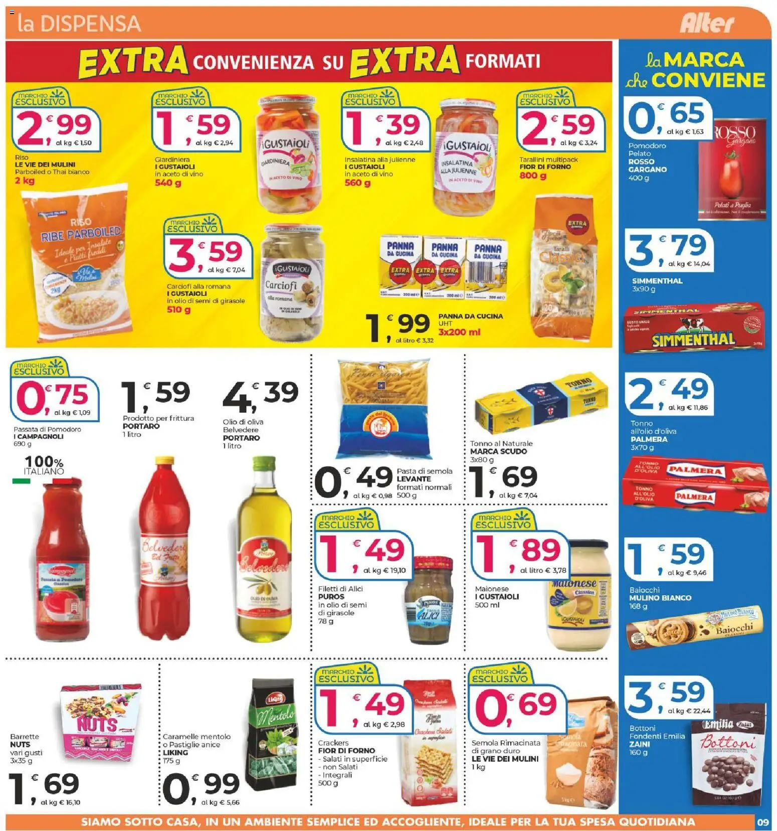 Volantino Alter Discount del 18.02.2026 | Pagina: 9 | Prodotti: Riso, Maionese, Olio, Aceto