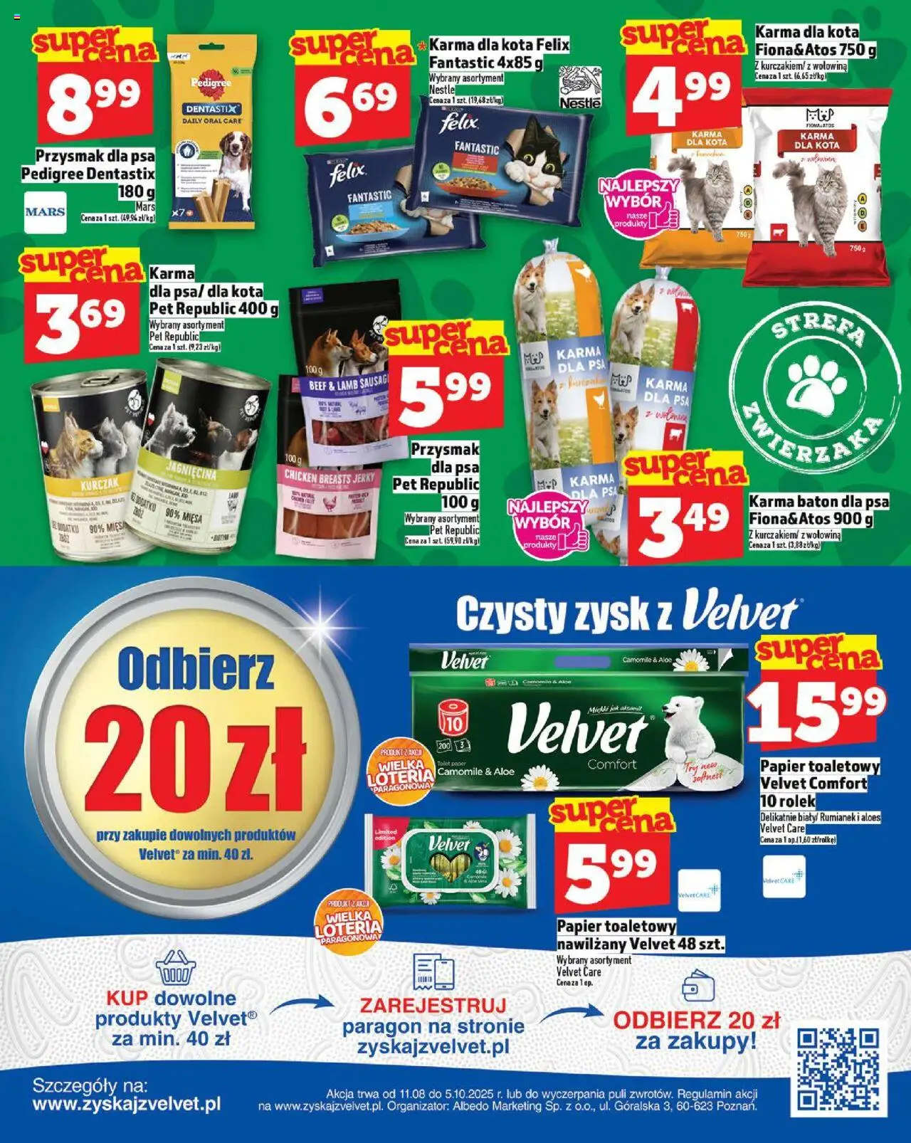 Topaz Gazetka MAZ od 11.09.2025 | Strona: 23 | Produkty: Papier toaletowy, Jagnięcina, Pedigree, Baton