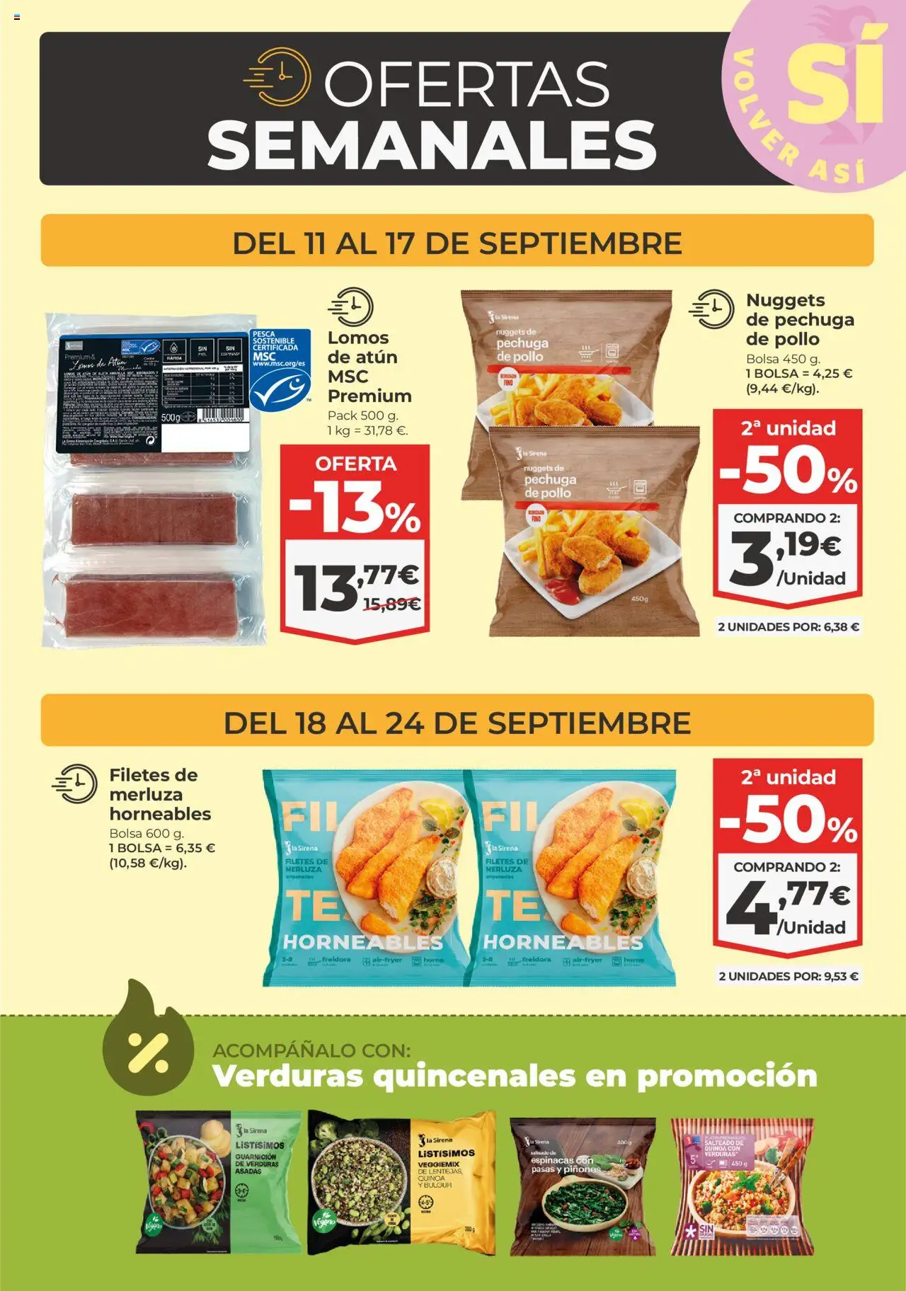 La Sirena - Ibiza │ válido desde el 11.09.2025 | Página: 3 | Productos: Πορσελάνη, Bolsa, Horno, Nuggets