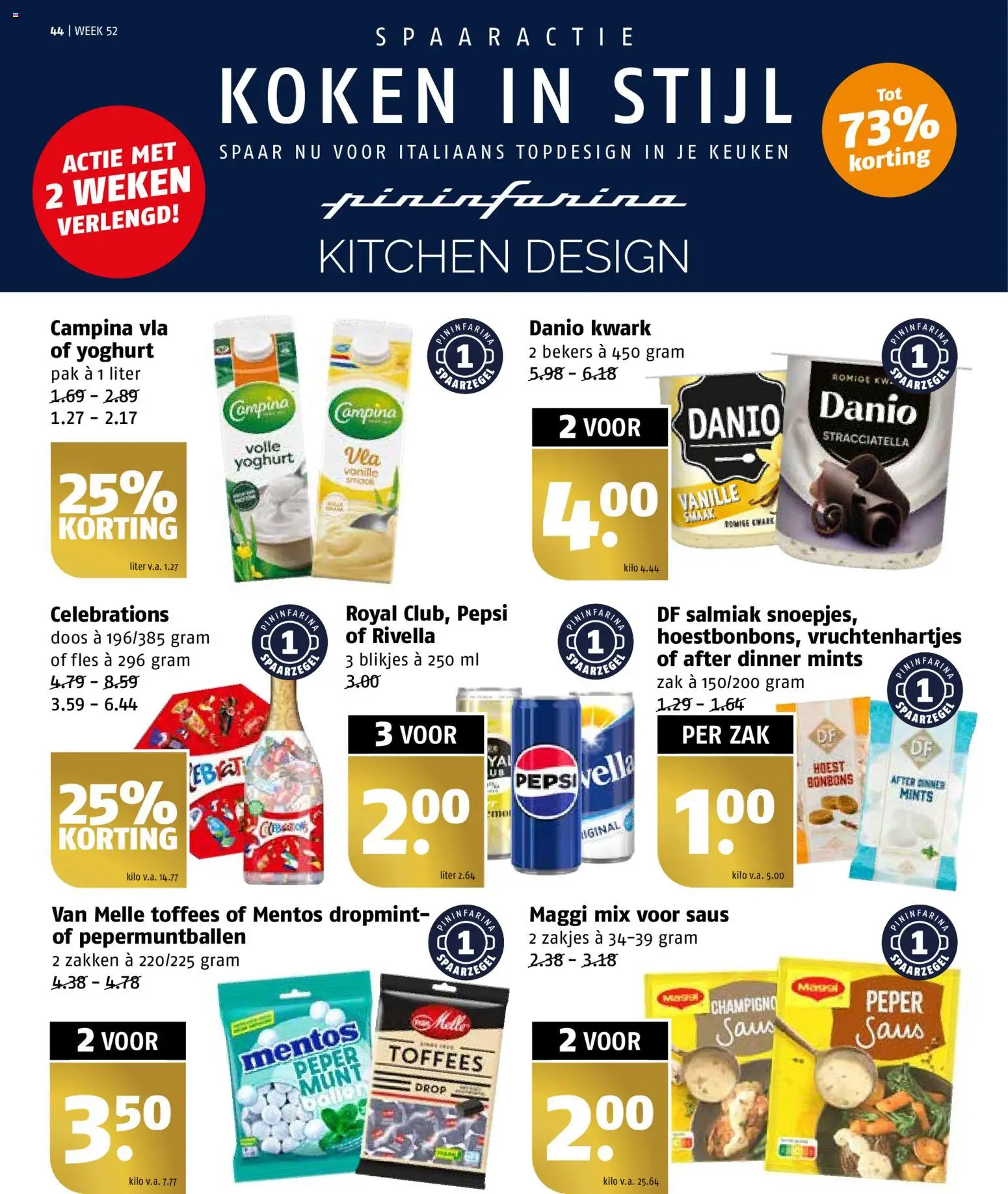 {H1} | Pagina: 44 | Producten: Yoghurt, Fles, Saus, Peper