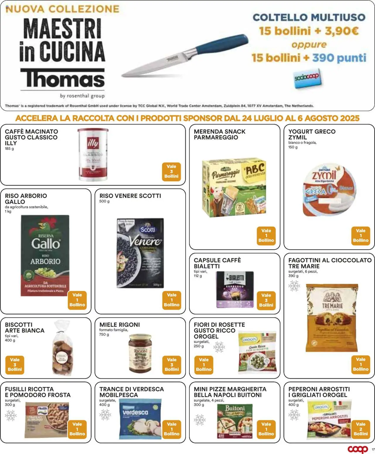 Volantino COOP del 24.07.2025 | Pagina: 17 | Prodotti: Yogurt greco, Caffè, Peperoni, The