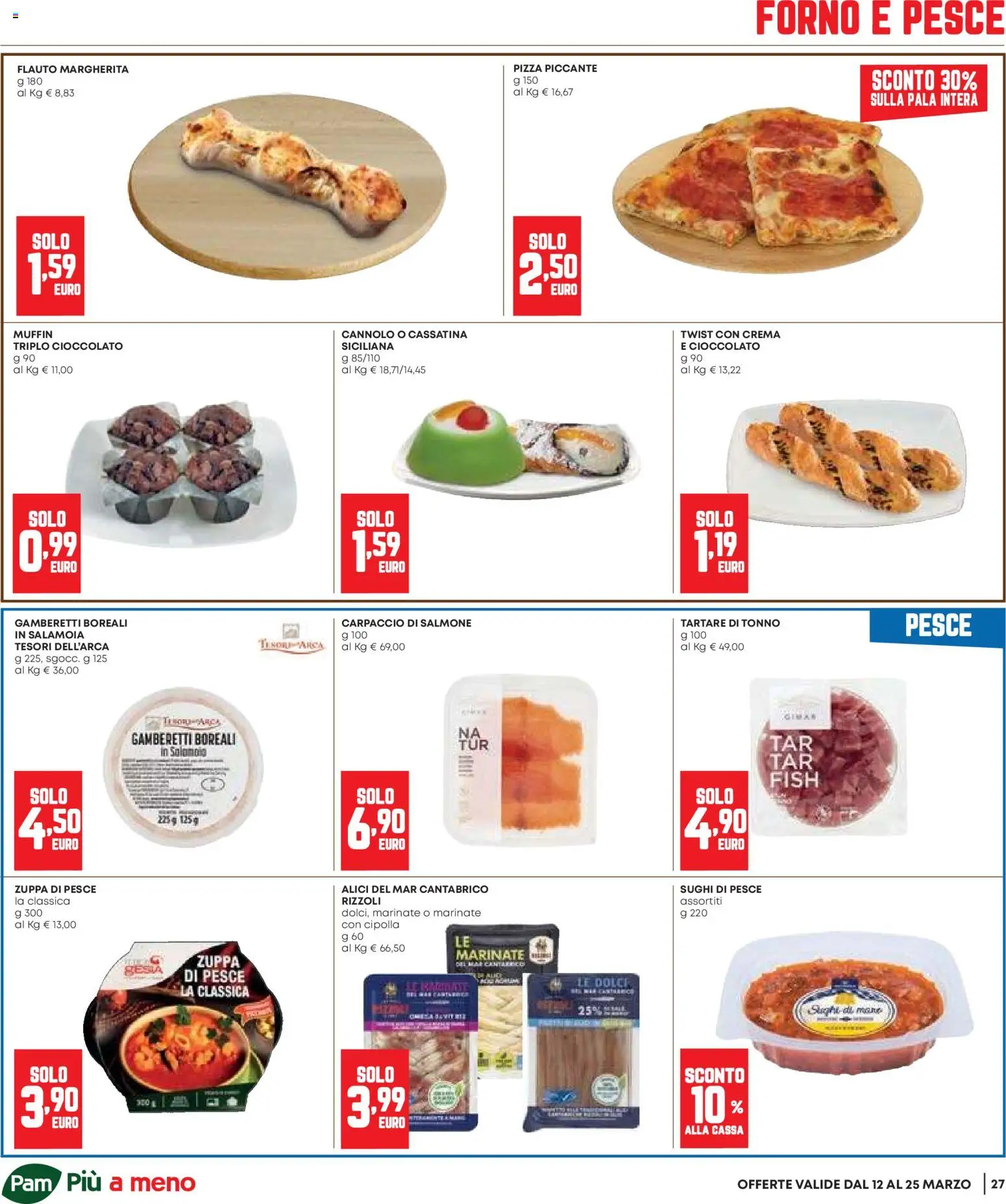 Volantino Panorama del 12.03.2026 | Pagina: 27 | Prodotti: Salmone, Tonno, Forno, Gamberetti