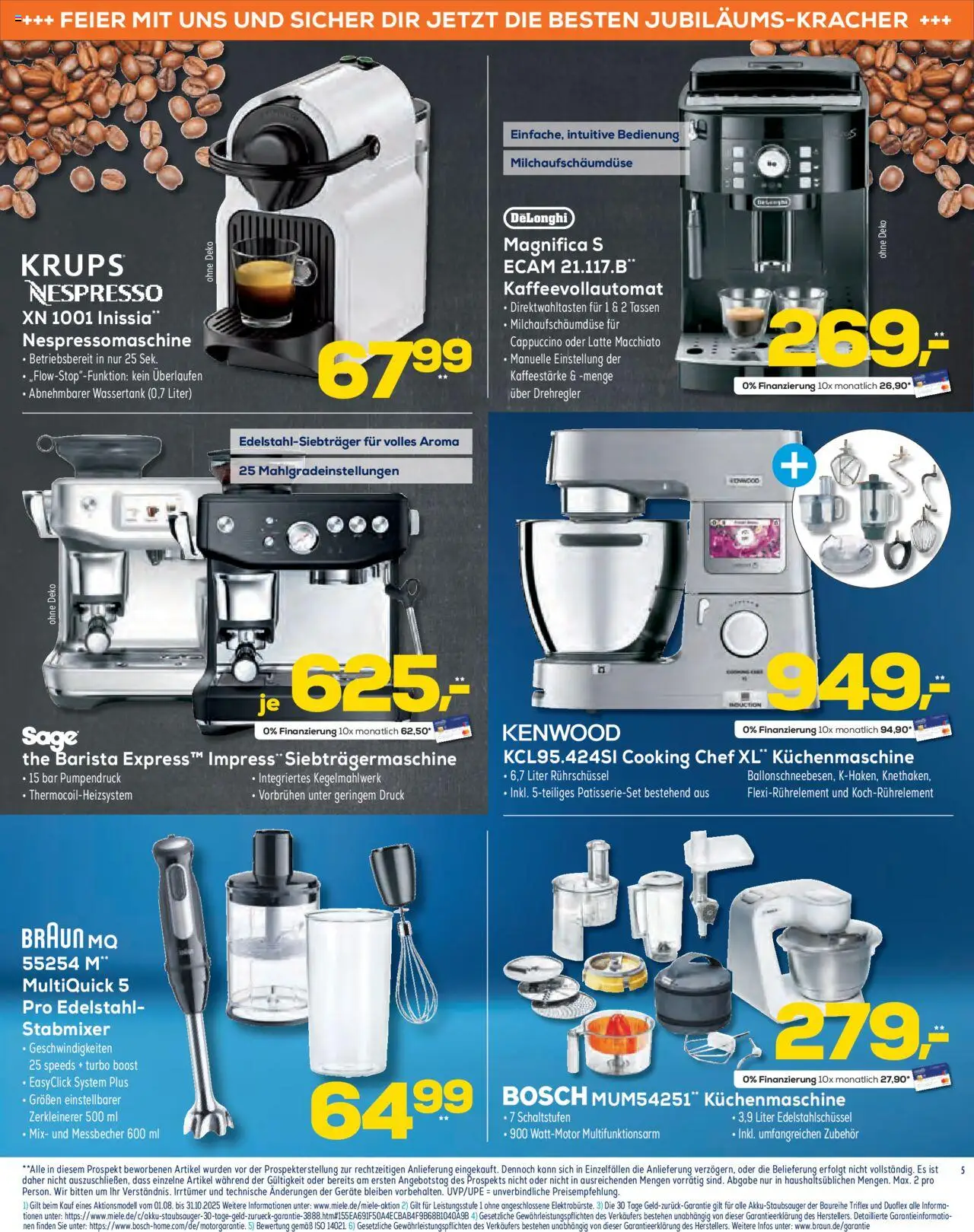 Euronics  Unsere aktuelle Beilage – gültig ab 24.09.2025 | Seite: 5 | Produkte: Bosch, Kaffeevollautomat, Stabmixer