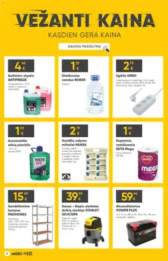 MOKI VEŽI leidinys galioja nuo 08.01.2026 | Puslapis: 8 | Prekių: Rankšluostis, Lentyna, Ploviklis, Akumuliatorius