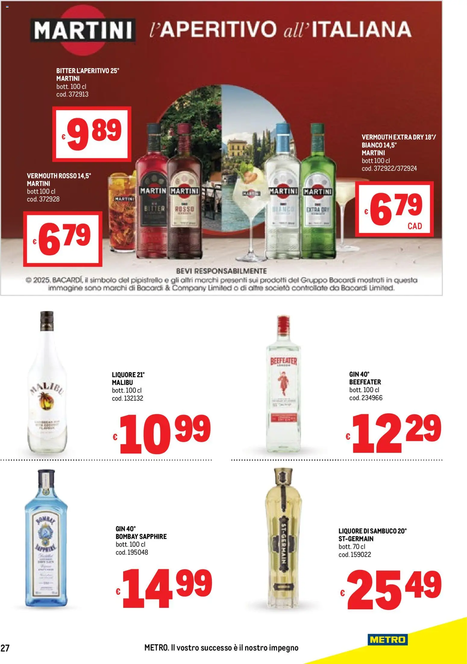 Volantino Metro del 04.12.2025 | Pagina: 27 | Prodotti: Gin, Liquore