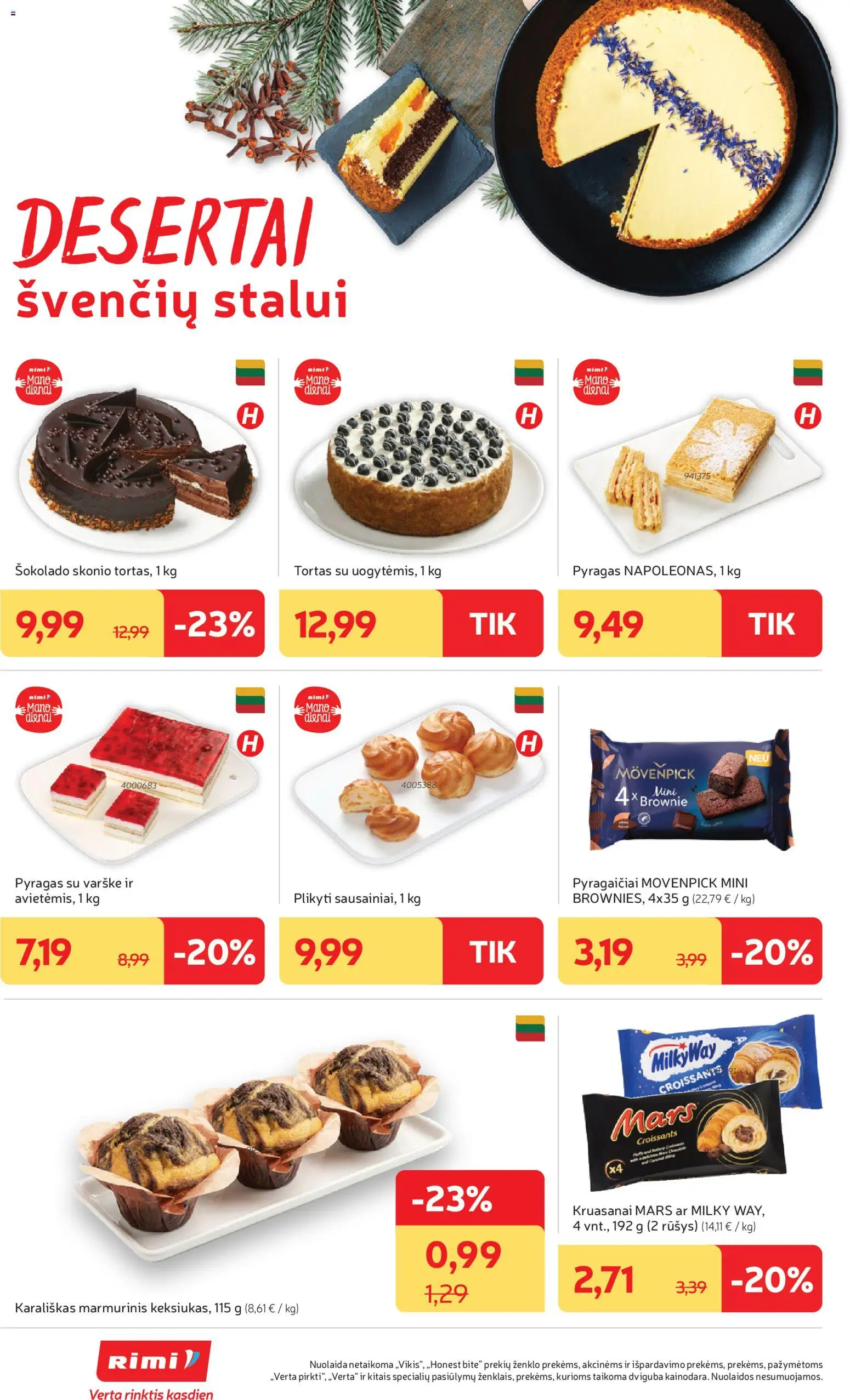 Rimi akcijos nuo 29.12.2025 | Puslapis: 8 | Prekių: Tortas, Pyragas, Varškė