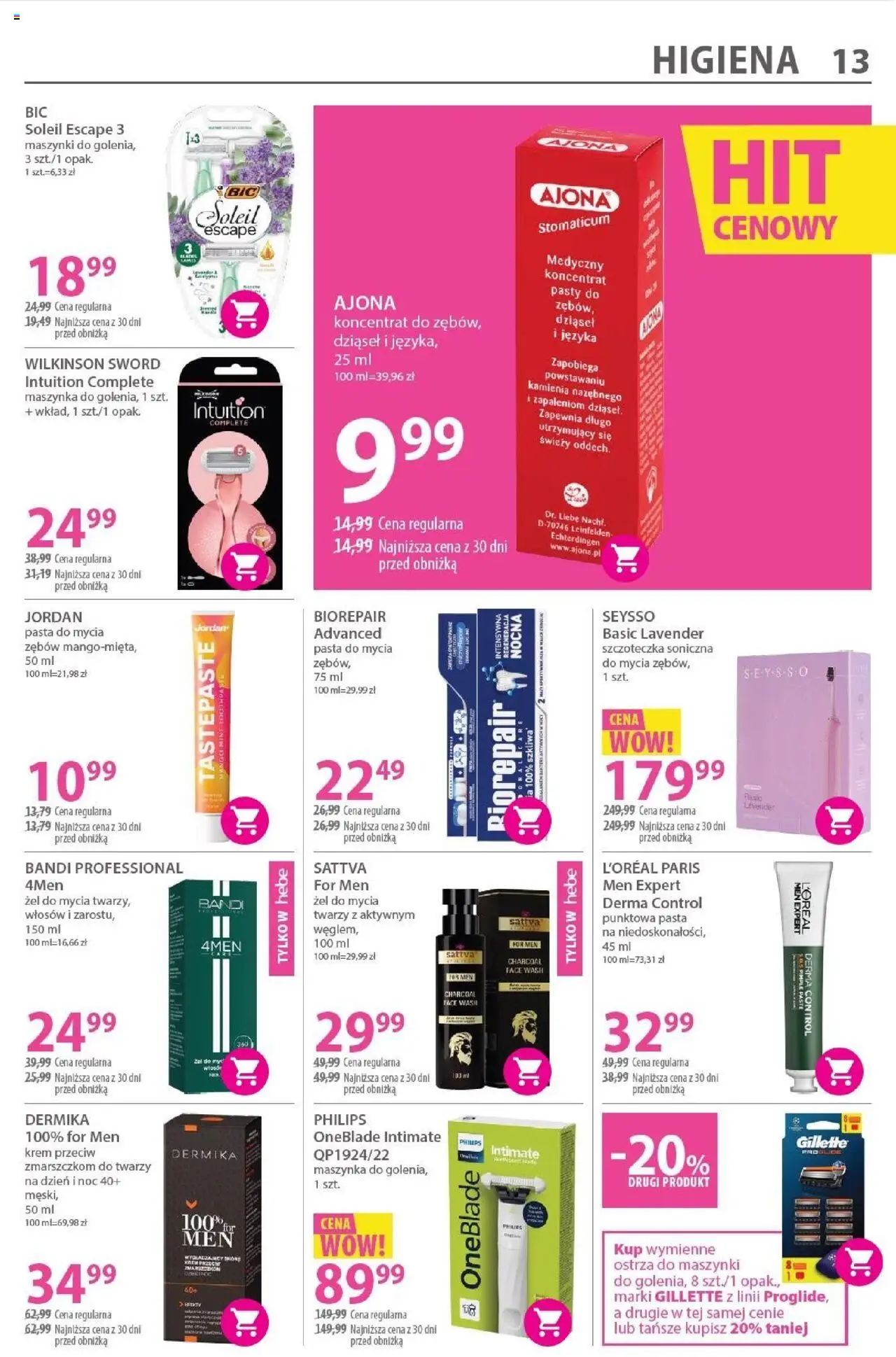 Hebe Gazetka od 08.09.2025 | Strona: 13 | Produkty: Mango, Gillette, Szczoteczka soniczna, Krem