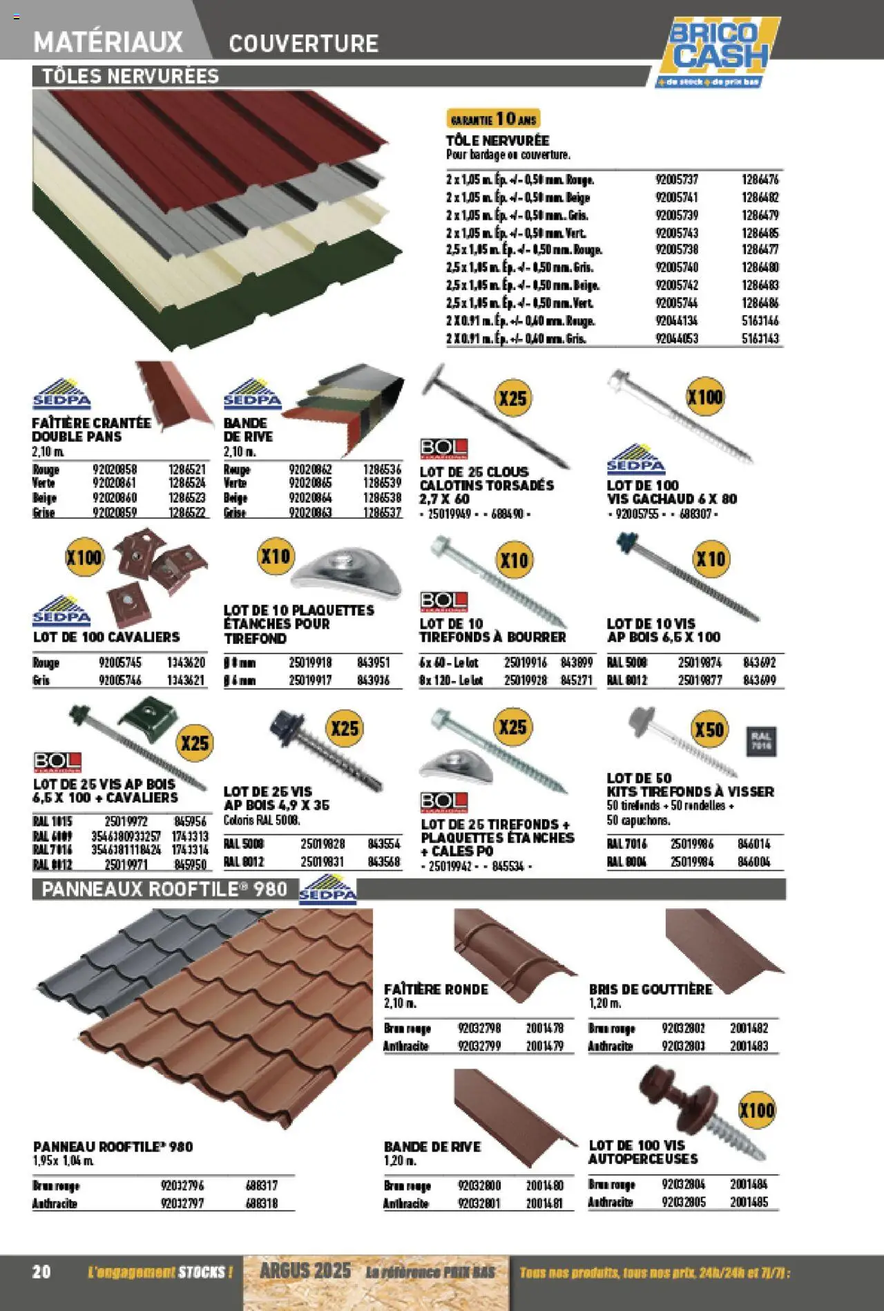 {H1} | Page: 20 | Produits: Gouttière, Couverture