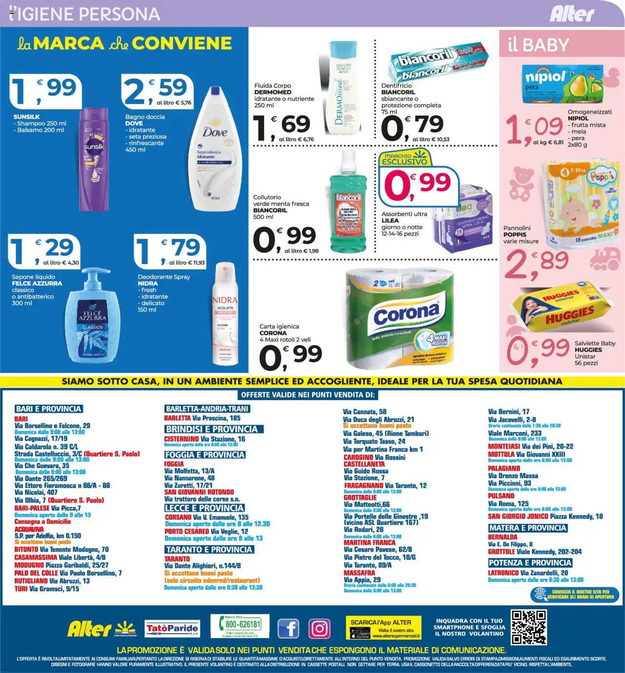 Volantino Alter Discount del 08.08.2025 | Pagina: 12 | Prodotti: Carta igienica, Sapone, Deodorante, Pera