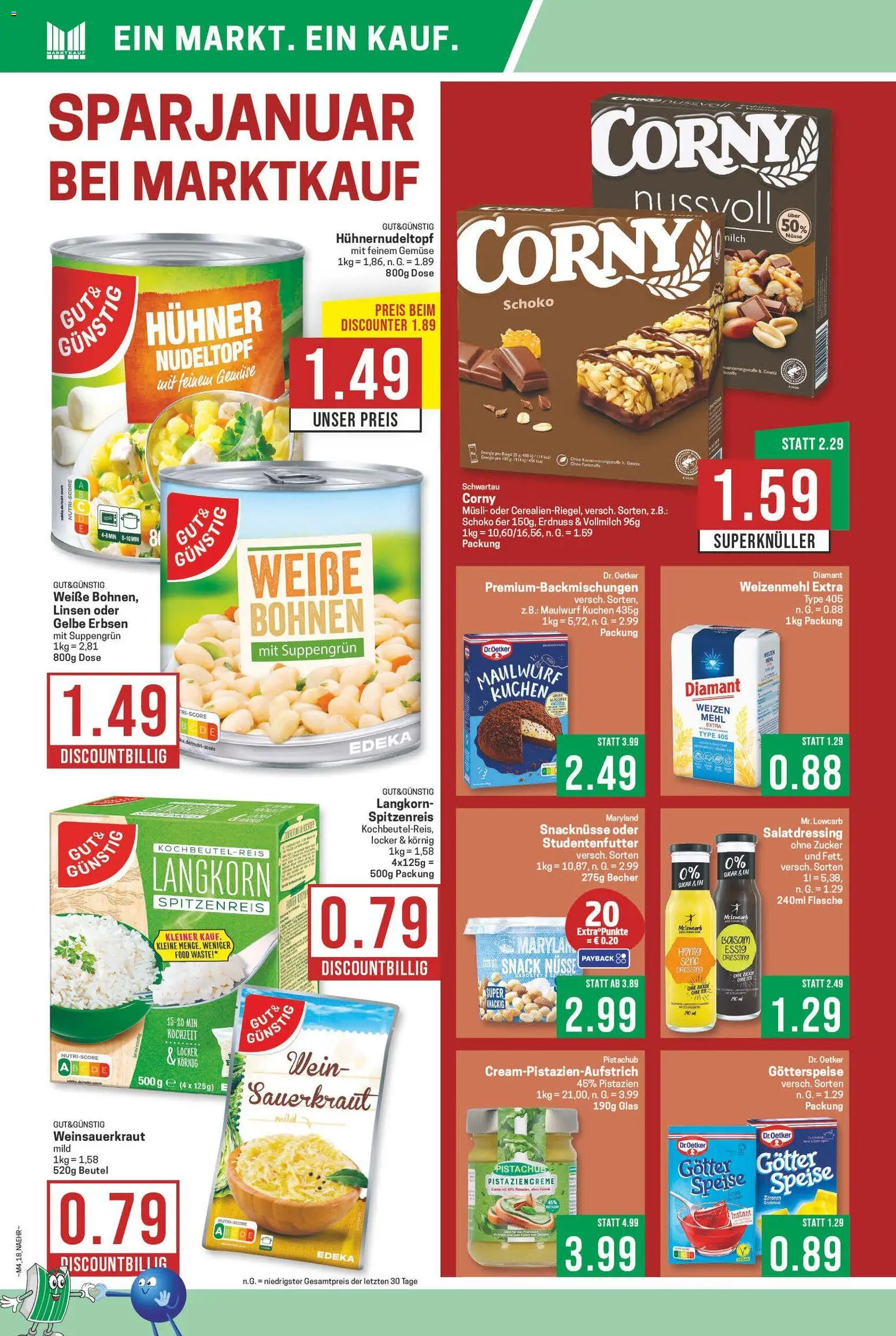 Marktkauf Prospekt 	 – gültig ab 19.01.2026 | Seite: 18 | Produkte: Dressing, Zucker, Wein, Nüsse