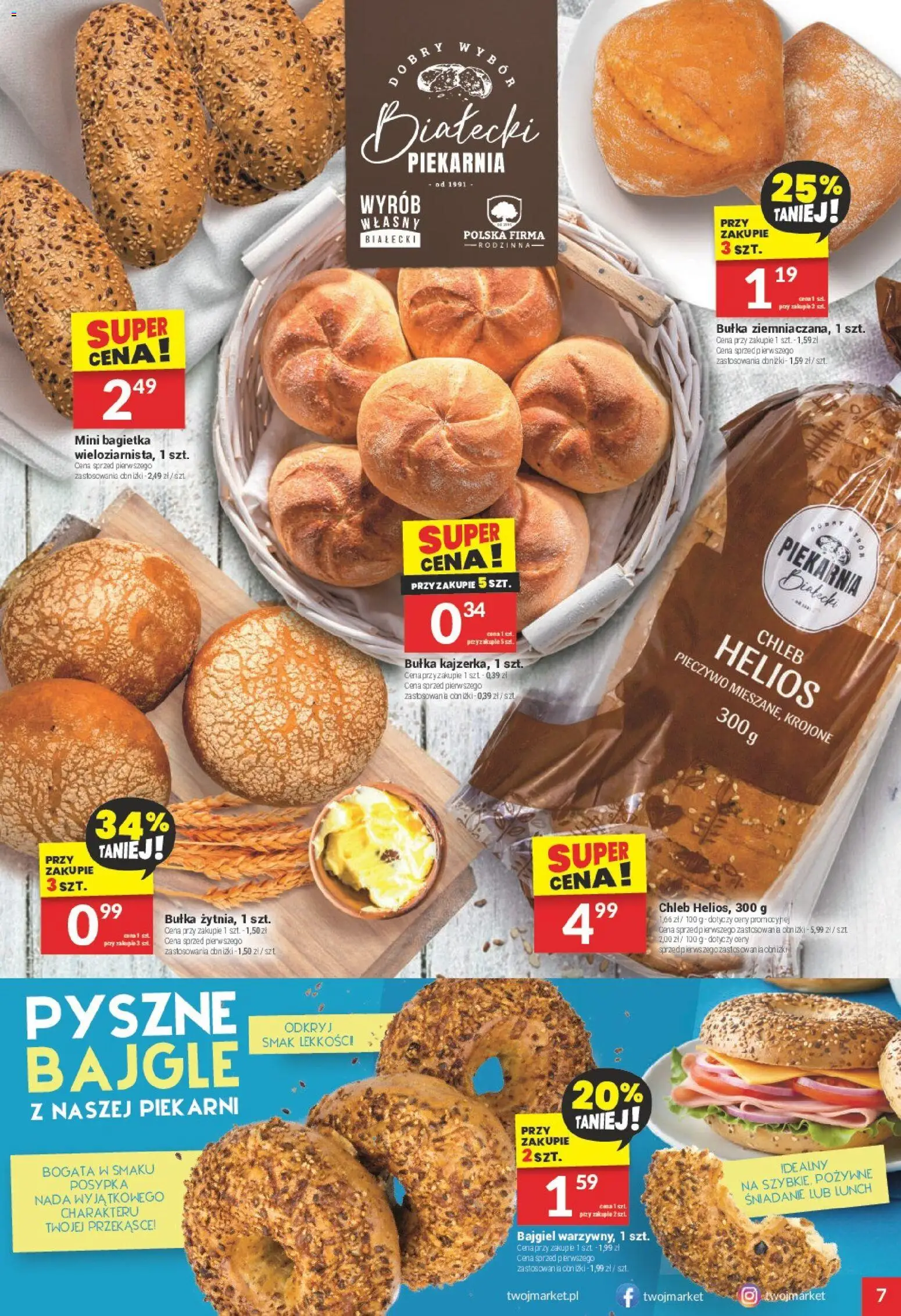 Twój Market gazetka od 04.03.2026 | Strona: 7 | Produkty: Piekarnia, Bułka, Bagietka, Chleb