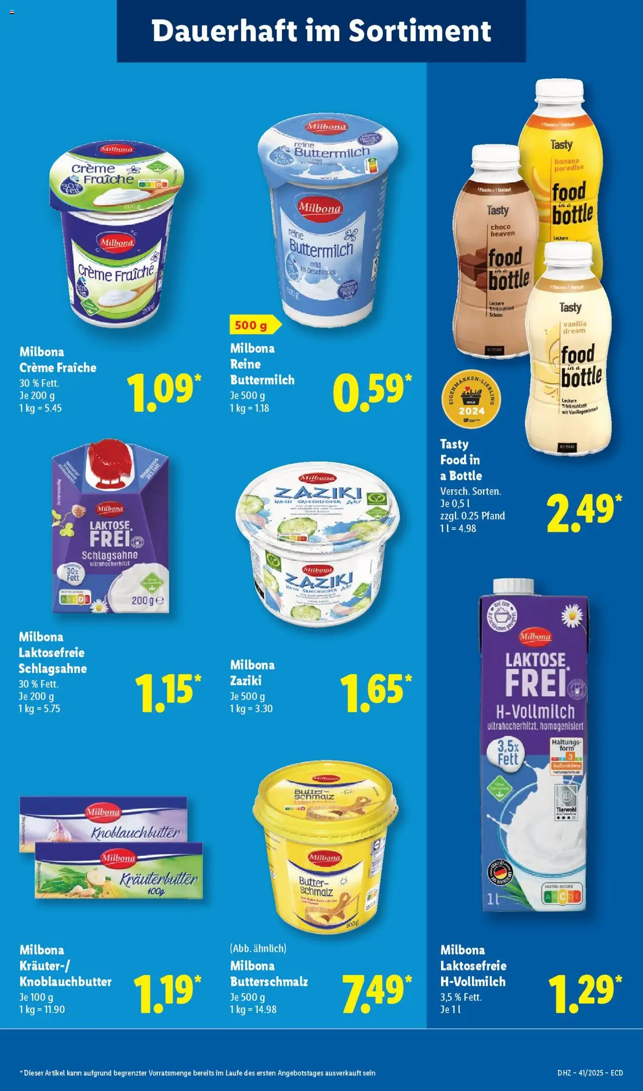 Lidl Prospekt 	 – gültig ab 06.10.2025 | Seite: 13 | Produkte: Butterschmalz, Buttermilch, Schlagsahne, Kräuterbutter
