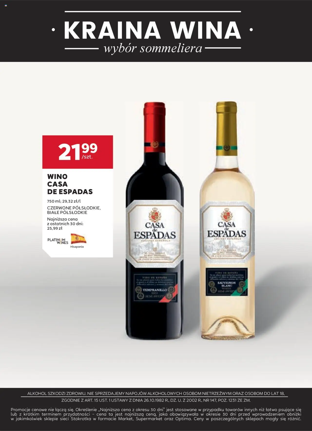 Stokrotka Gazetka - Oferta alkoholowa od 22.05.2025 | Strona: 14 | Produkty: Stokrotka, Wino, Alkohol
