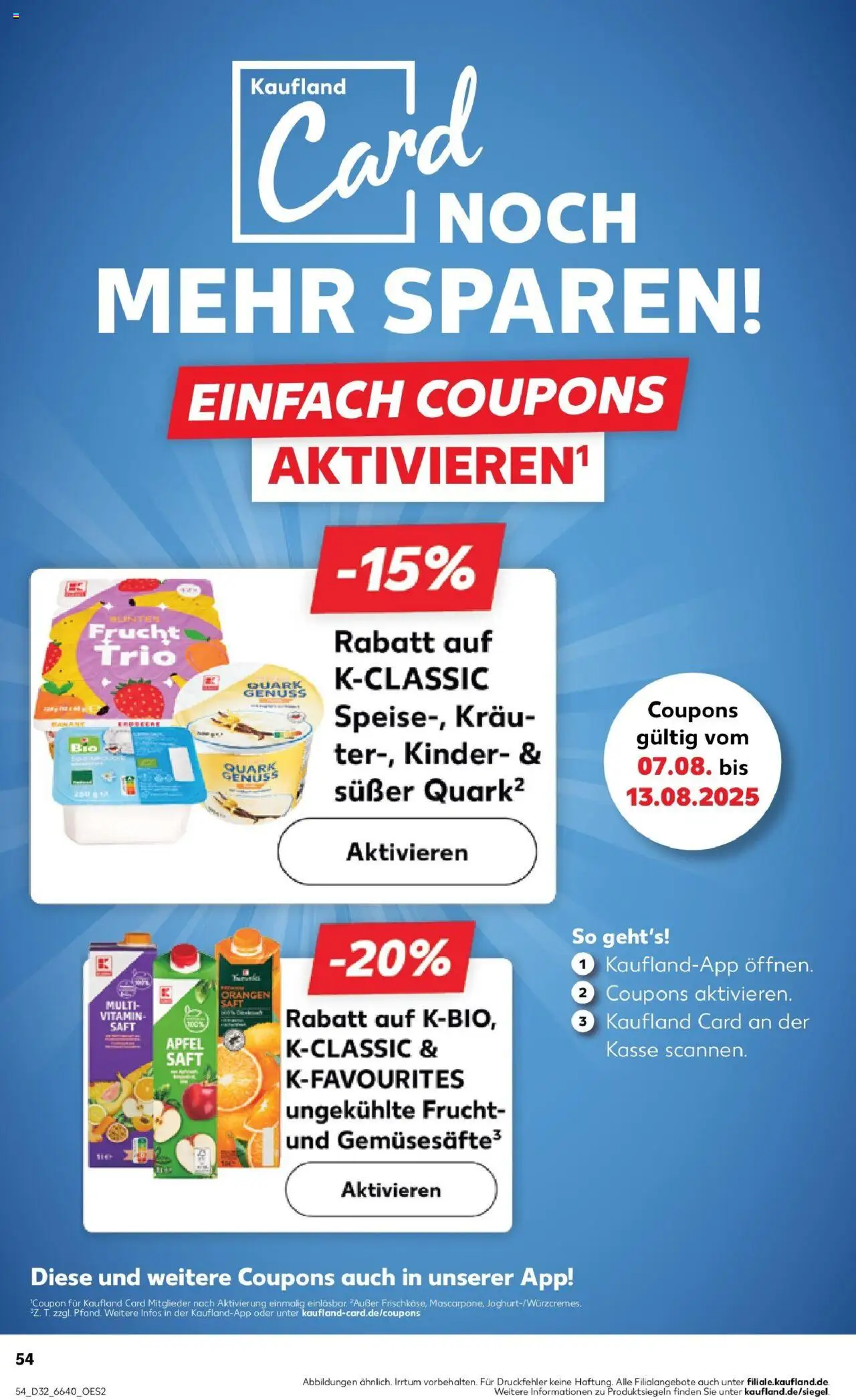 Kaufland prospekt Leonberg	 - gültig ab dem 10.08.2025 | Seite: 7 | Produkte: Quark, Äpfel, Orangen, Saft