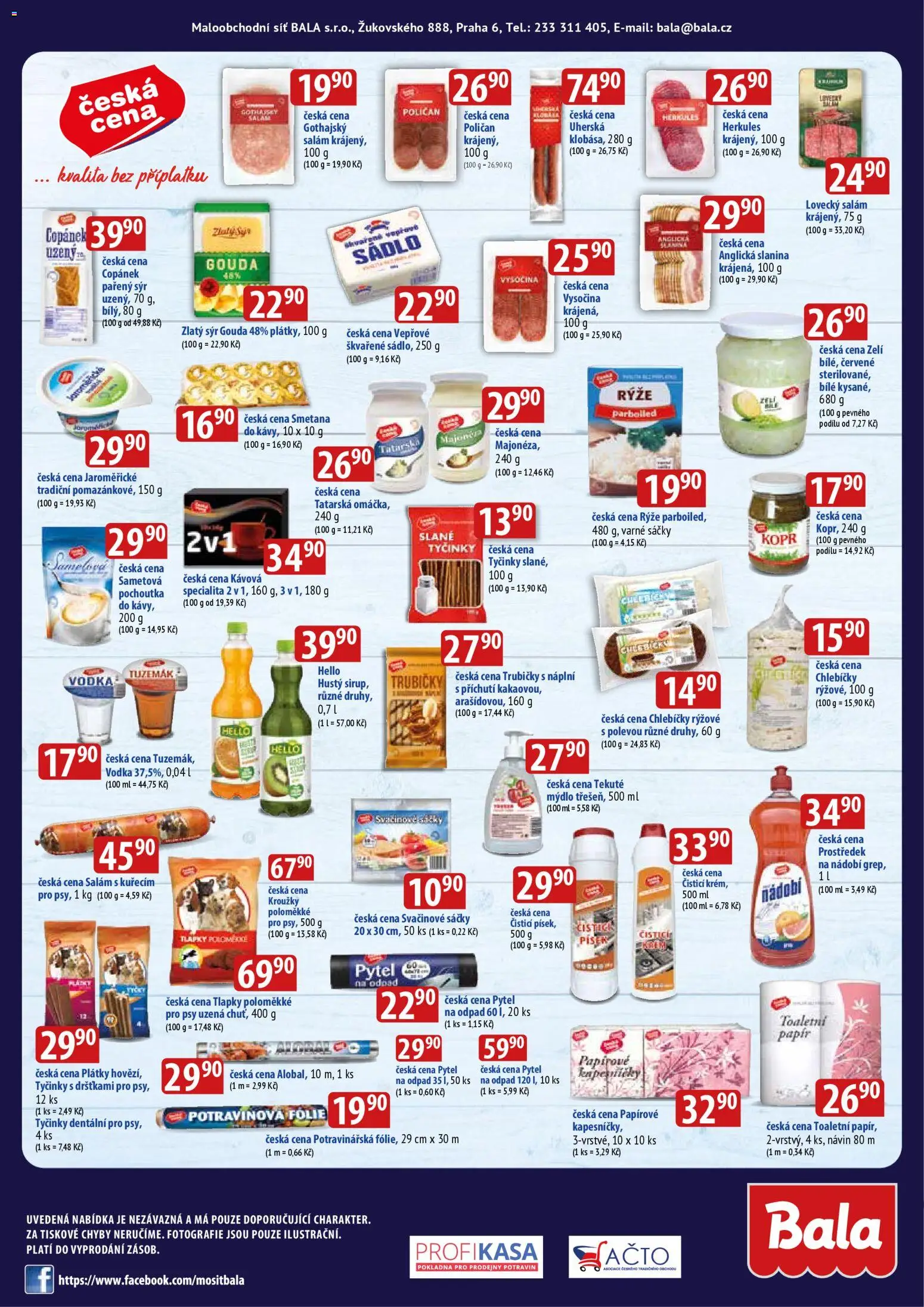 BALA - Velký leták od 07.01.2026 | Strana: 6 | Produkty: Sádlo, Mýdlo, Nádobí, Toaletní papír