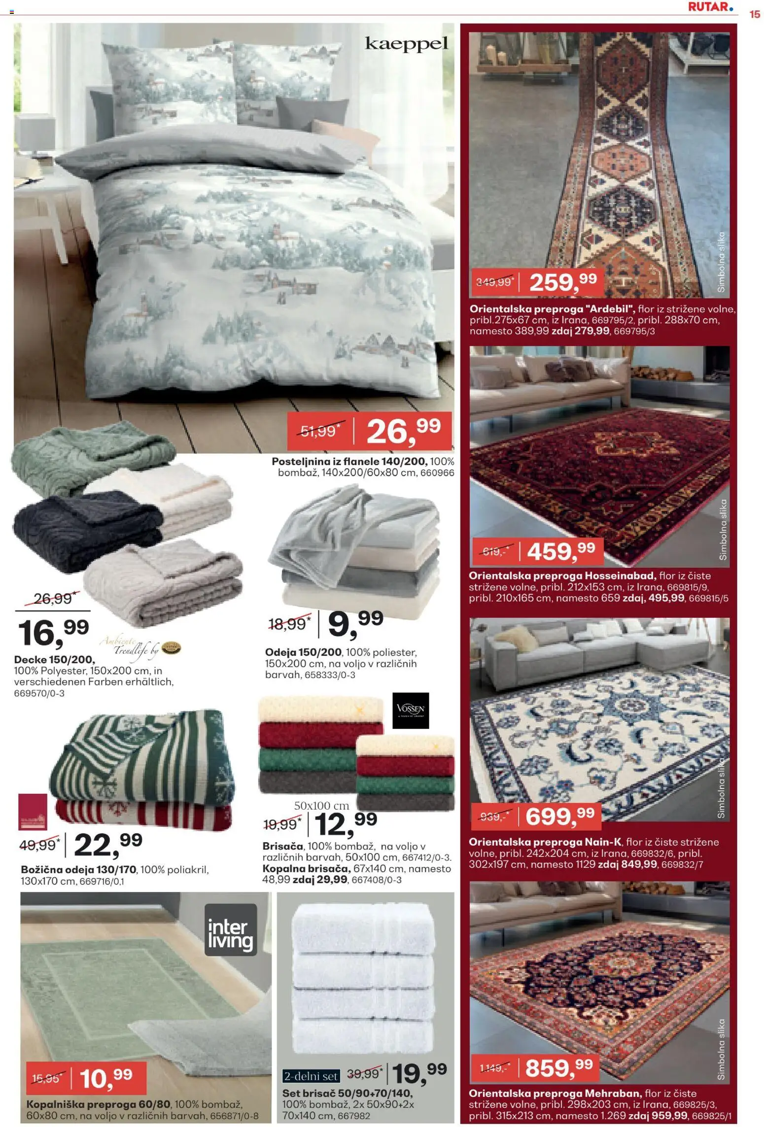Novi Rutar katalog ponudbe – veljaven od 28.11.2025 | Stran: 15