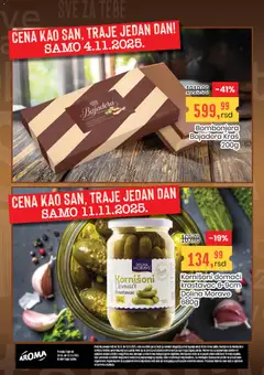 Aroma Market katalog - pregled Aroma Market kataloga - važi od 30.10.2025 | Strana: 20 | Proizvode: Krastavac, Badem, Bombonjera, Kornišoni