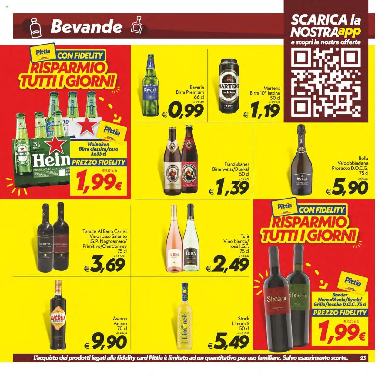 Volantino SuperConveniente del 12.09.2025 | Pagina: 23 | Prodotti: Birra, Prosecco, Heineken, Amaro