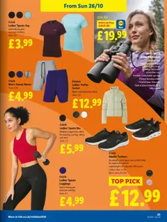 Preview of Lidl - Lidl Weekly valid from 23.10.2025 | Page: 23 | Products: Jacket, Shorts, Bra, Leggings