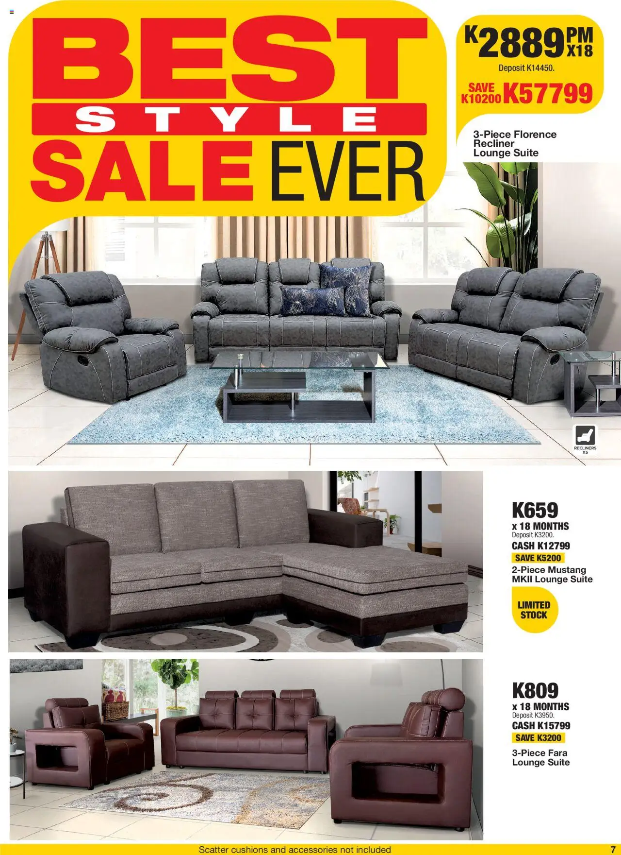 New OK Furniture catalogue – valid from 17.09.2025 | Page: 7 | Products: Lounge suite, Stock