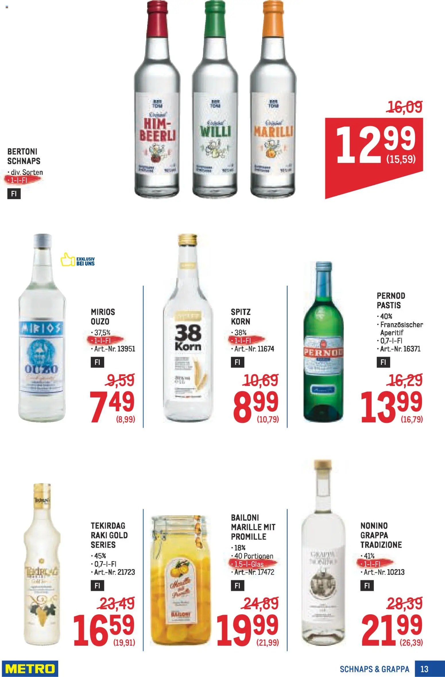 Metro  Wein und Spirituosen Spezial gültig ab 22.01.2026 | Seite: 13