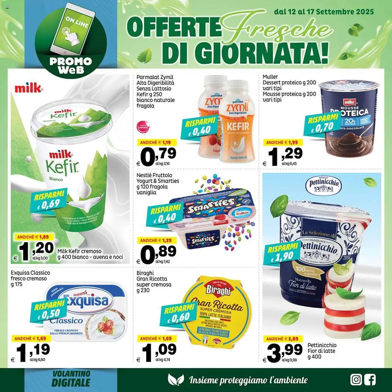 Volantino Elite Supermercati del 12.09.2025 | Pagina: 2 | Prodotti: Yogurt, Cioccolato, Noci, Ricotta
