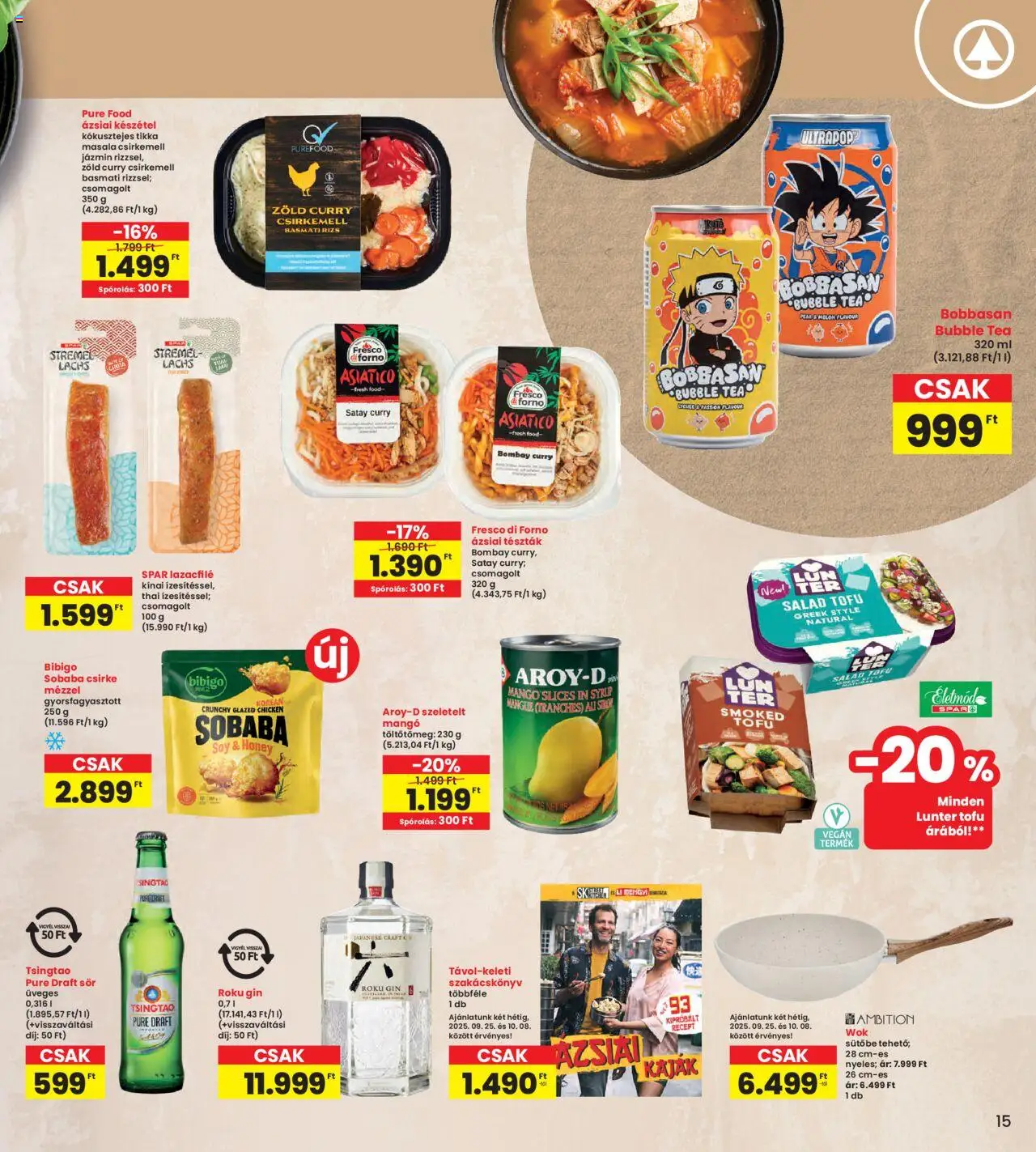 Interspar akciós ujság - amely érvényes a következő dátumtól: 25.09.2025 | Oldal: 15 | Termékek: Lazacfilé, Tea, Csirkemell, Készétel