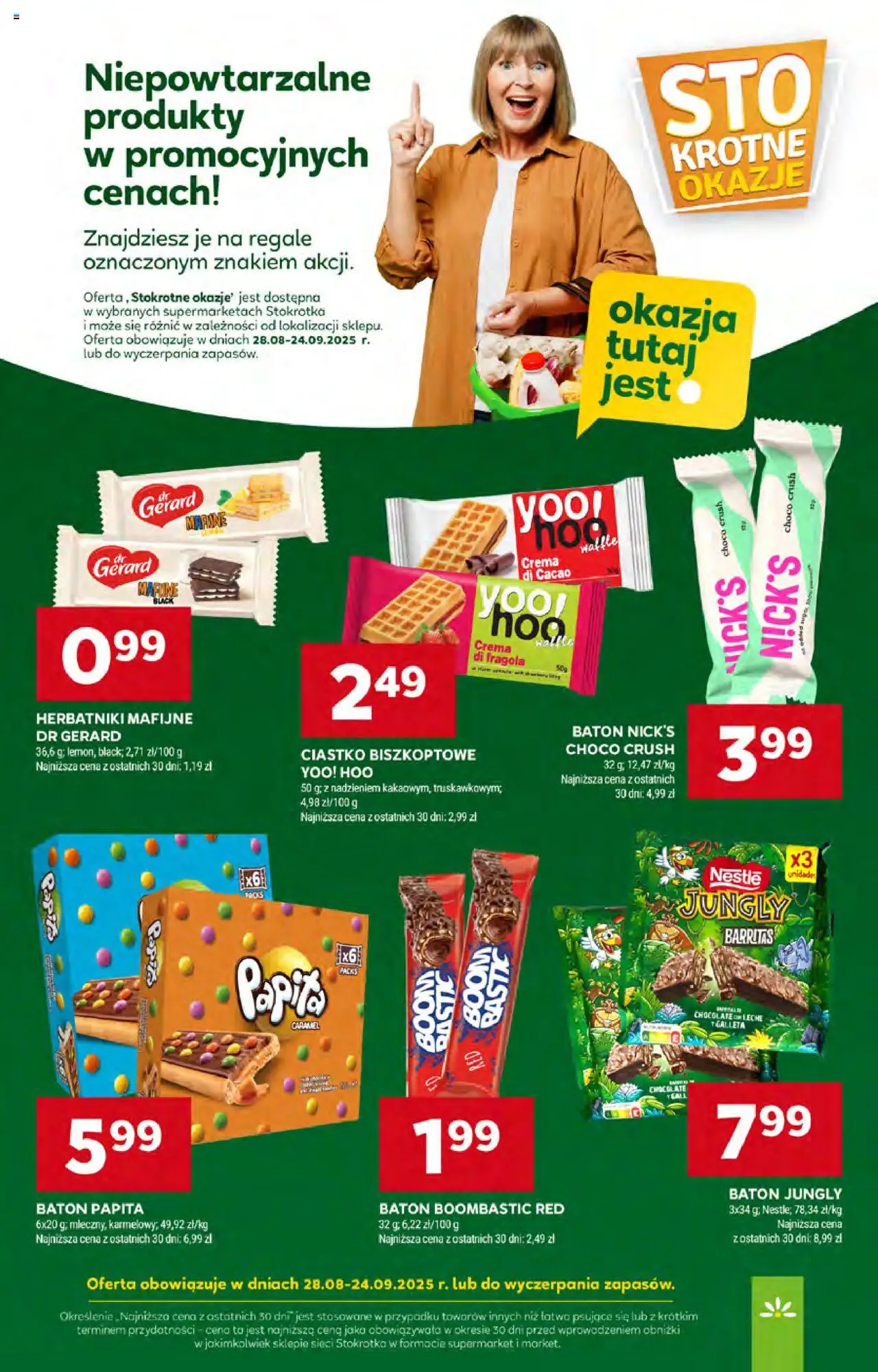 Stokrotka Gazetka od 11.09.2025 | Strona: 42 | Produkty: Stokrotka, Herbatniki, Baton