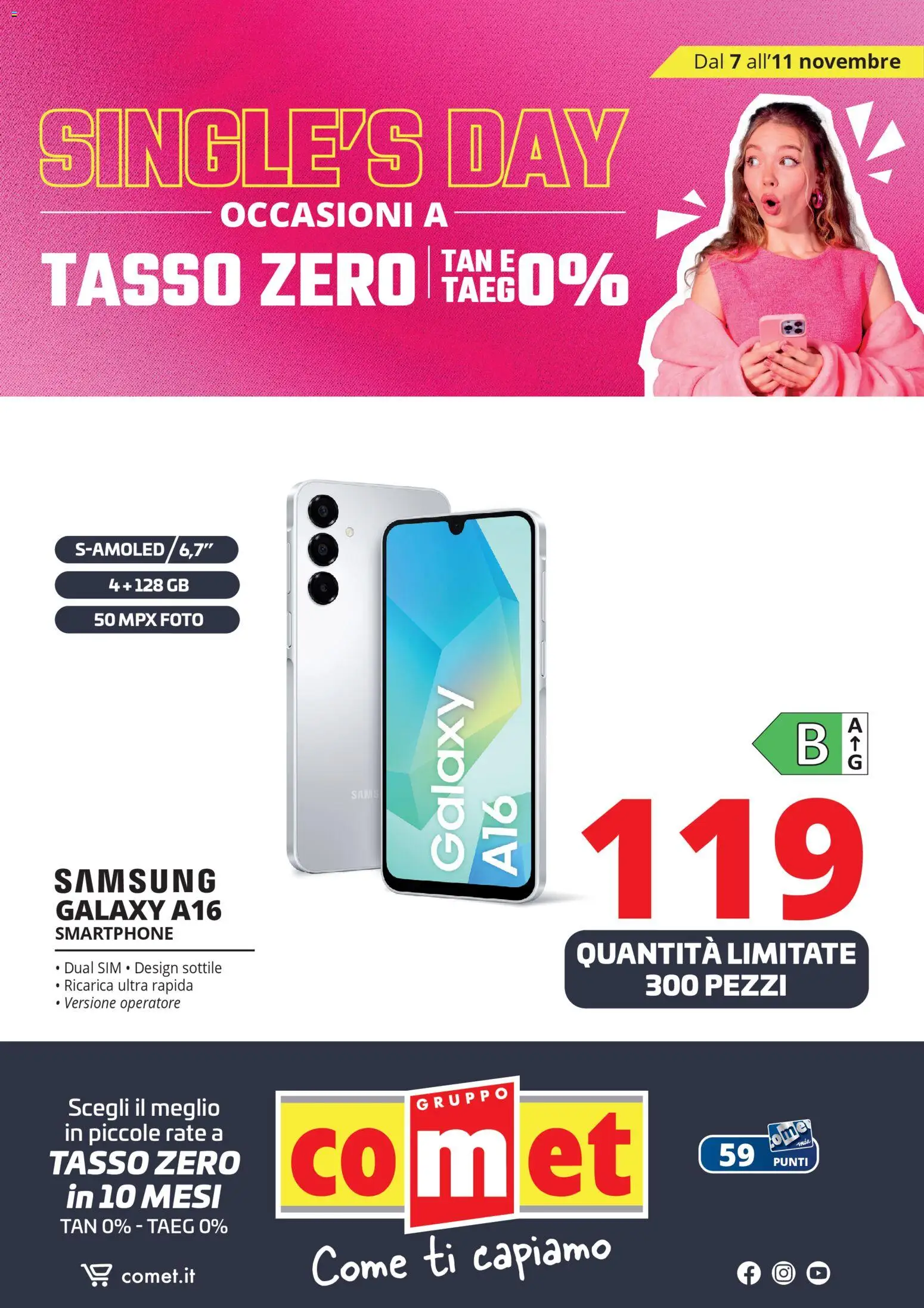 Volantino Comet del 07.11.2025 | Pagina: 4 | Prodotti: Samsung Galaxy, Smartphone, Samsung