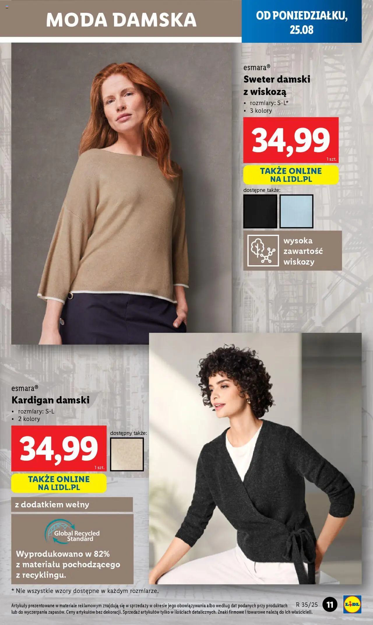 Lidl Katalog od 25.08.2025 | Strona: 11 | Produkty: Sweter, Kardigan