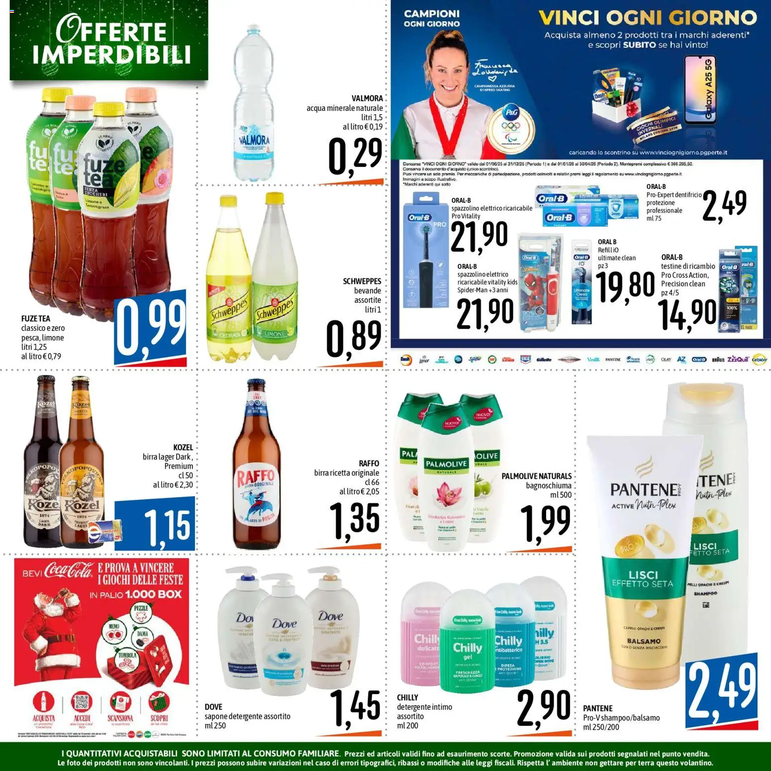 Volantino Emisfero del 11.12.2025 | Pagina: 28 | Prodotti: Sapone, Dentifricio, Spazzolino elettrico, Coca Cola