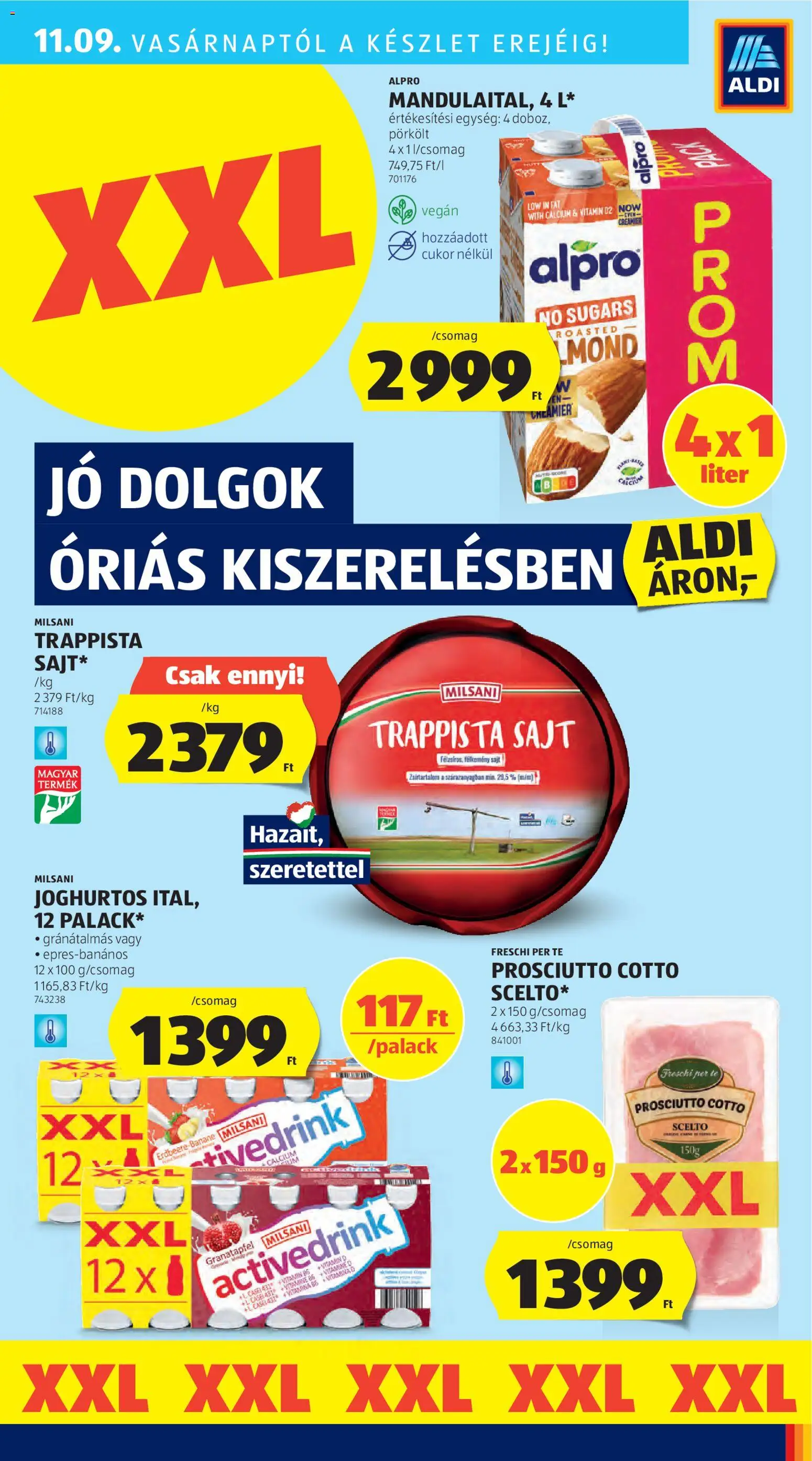 Aldi akciós ujság - amely érvényes a következő dátumtól: 06.11.2025 | Oldal: 51 | Termékek: Alpro, Sajt, Trappista sajt, Cukor