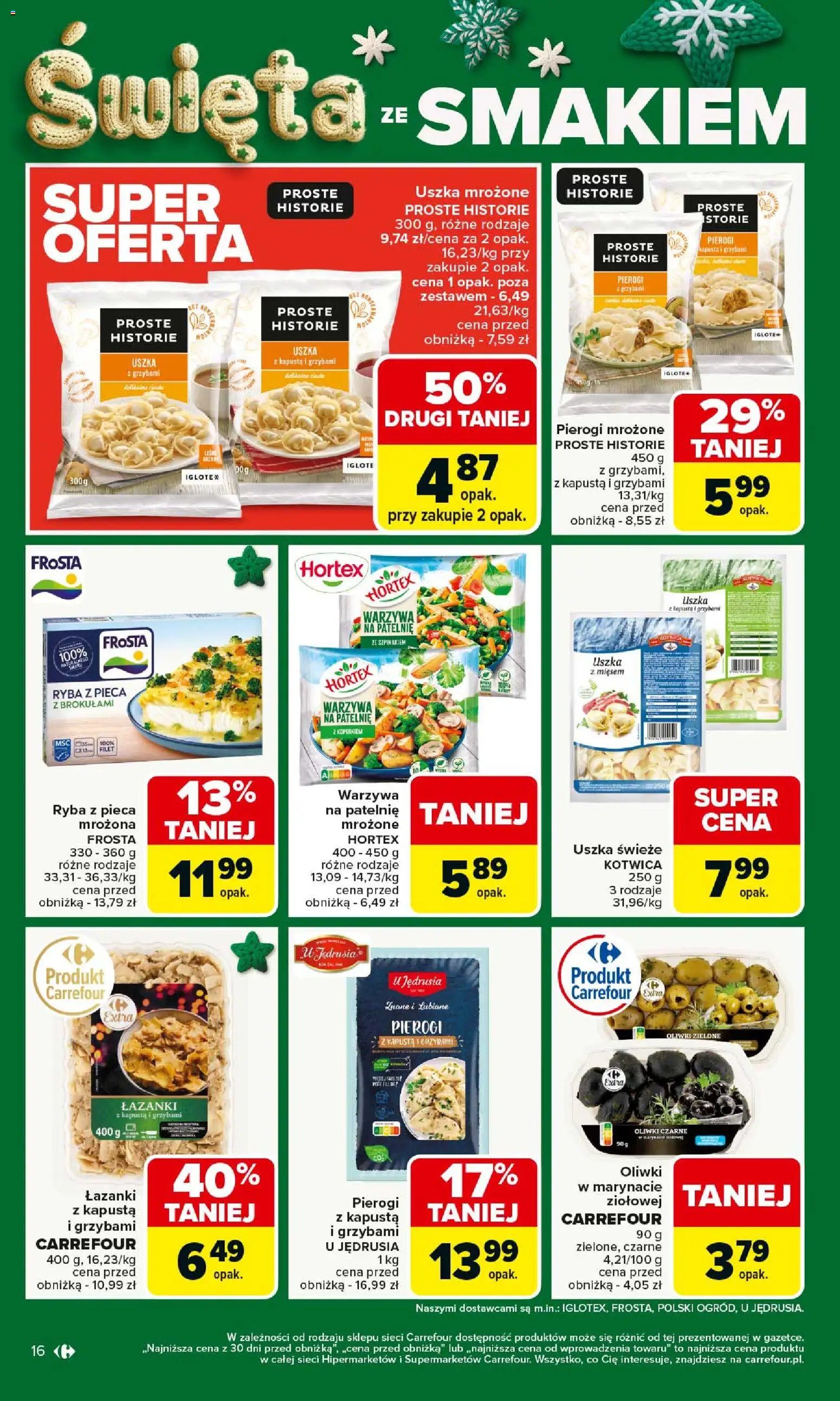 Carrefour Gazetka od 08.12.2025 | Strona: 20 | Produkty: Warzywa na patelnie, Oliwki zielone, Ryba, Warzywa