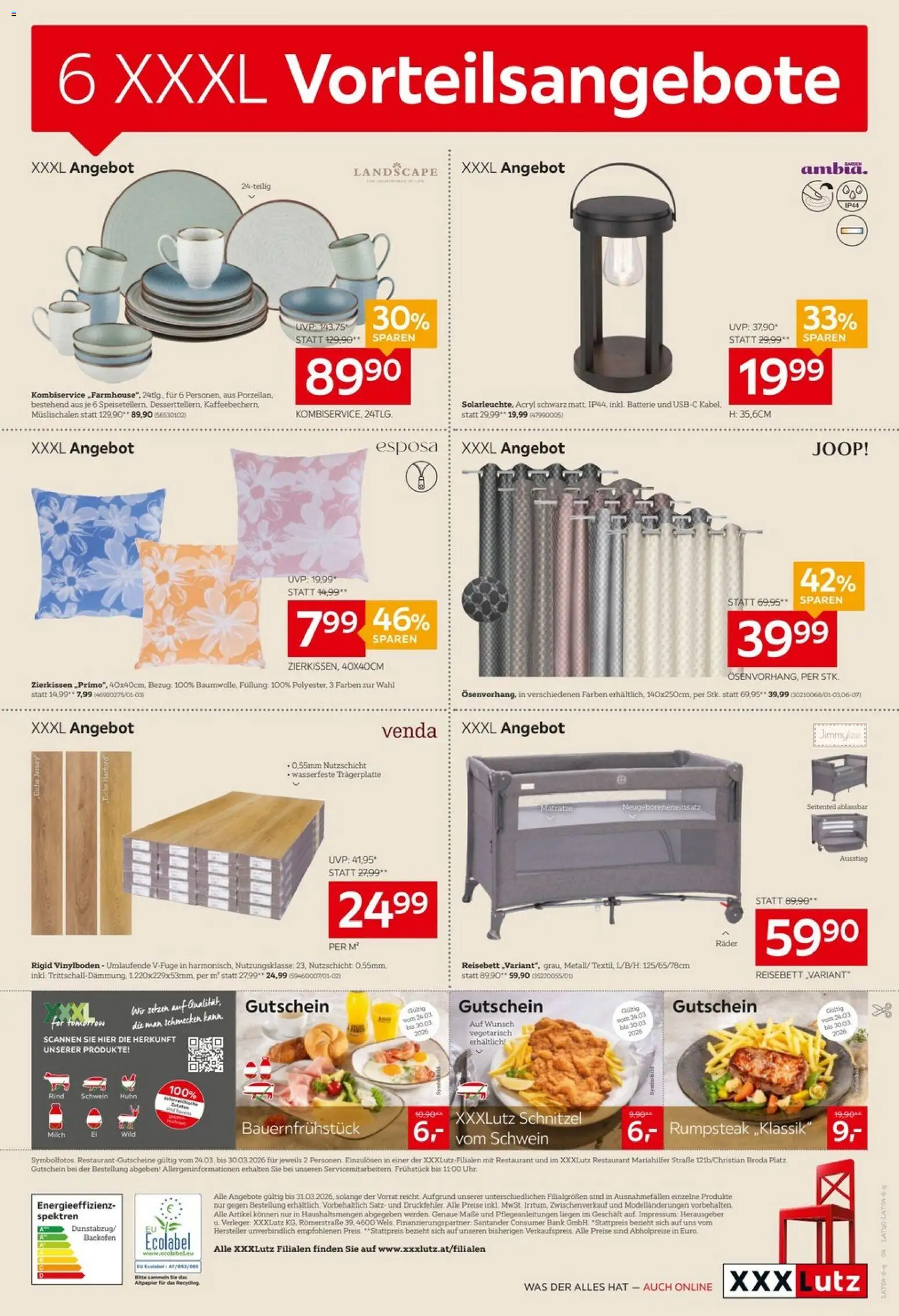 XXXLutz Eröffnung in Wörgl gültig ab 24.03.2026 | Seite: 4 | Produkte: Matratze, Batterie, Milch
