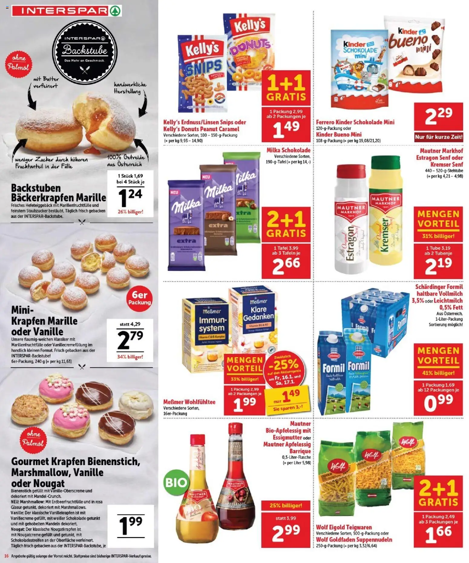 Interspar Flugblatt - Burgenland Nord gültig ab 15.01.2026 | Seite: 17 | Produkte: Getreide, Zucker, Butter, Schokolade