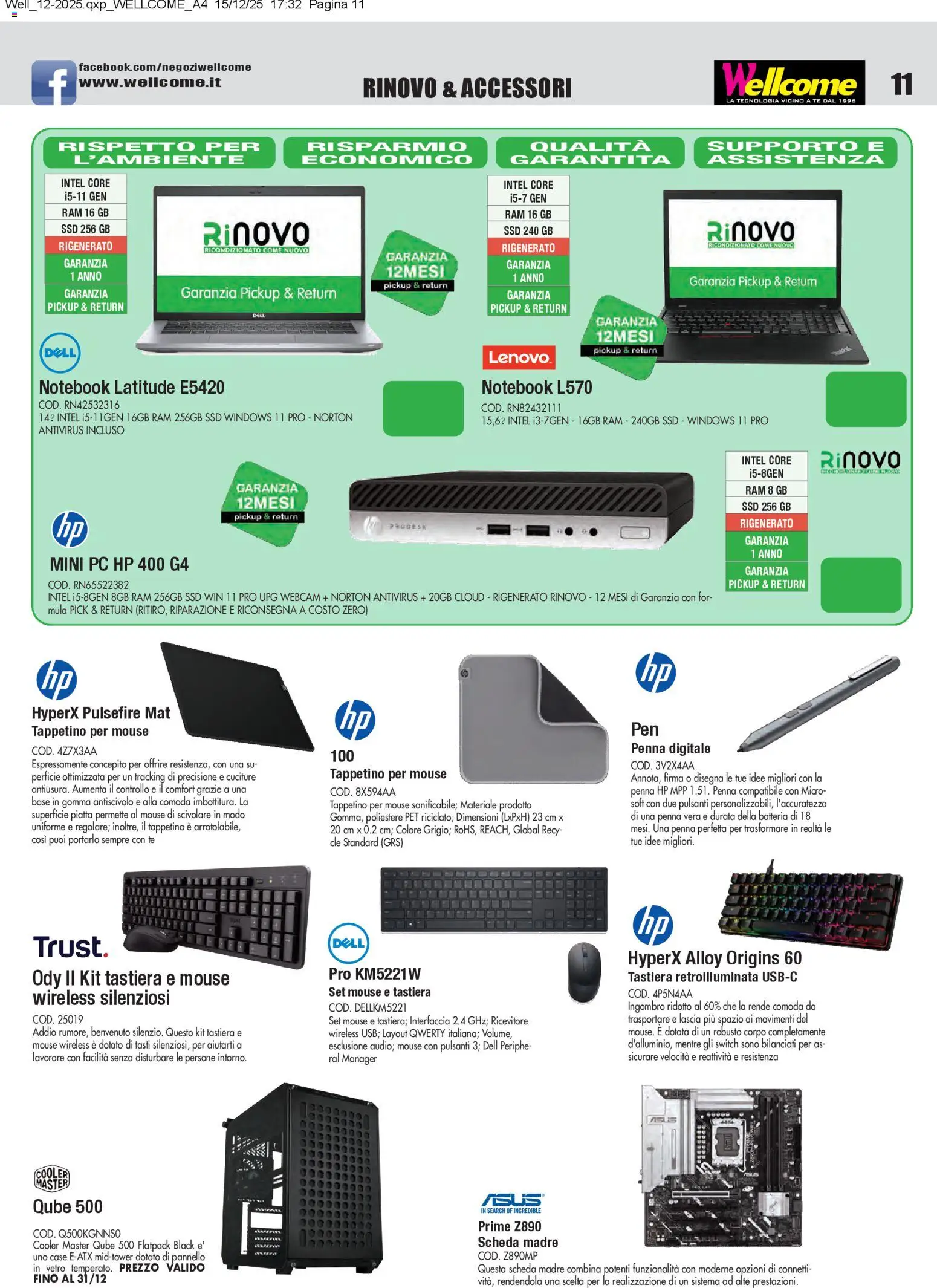Volantino Wellcome del 23.12.2025 | Pagina: 11 | Prodotti: Webcam, Notebook, Tè, Mouse