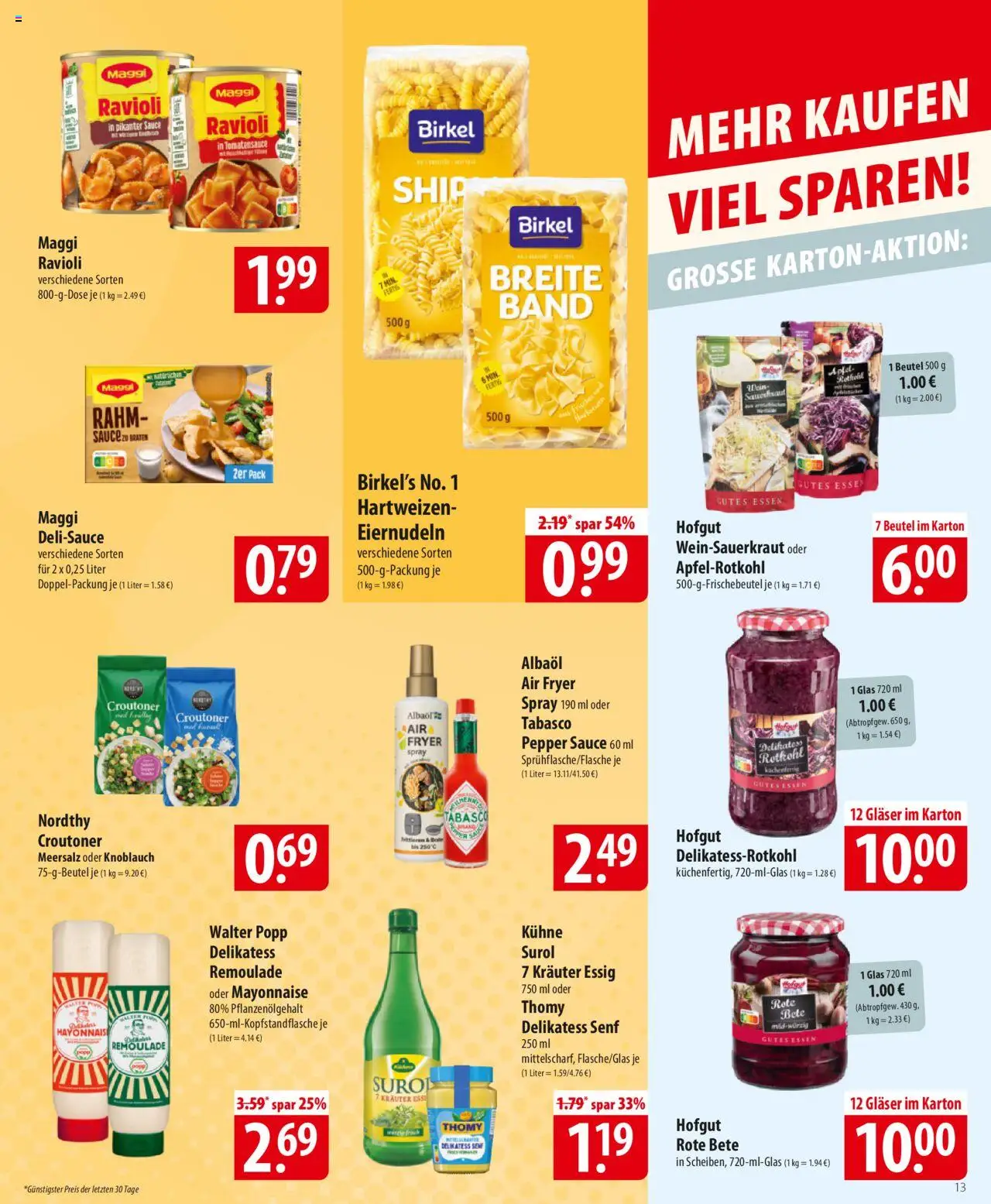Famila Prospekt 	 – gültig ab 20.10.2025 | Seite: 13 | Produkte: Maggi, Rotkohl, Mayonnaise, Knoblauch