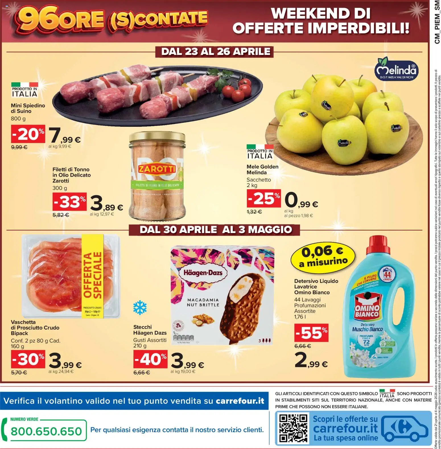 Volantino Carrefour del 21.04.2026 | Pagina: 24 | Prodotti: Mele, Suino, Prosciutto, Tonno