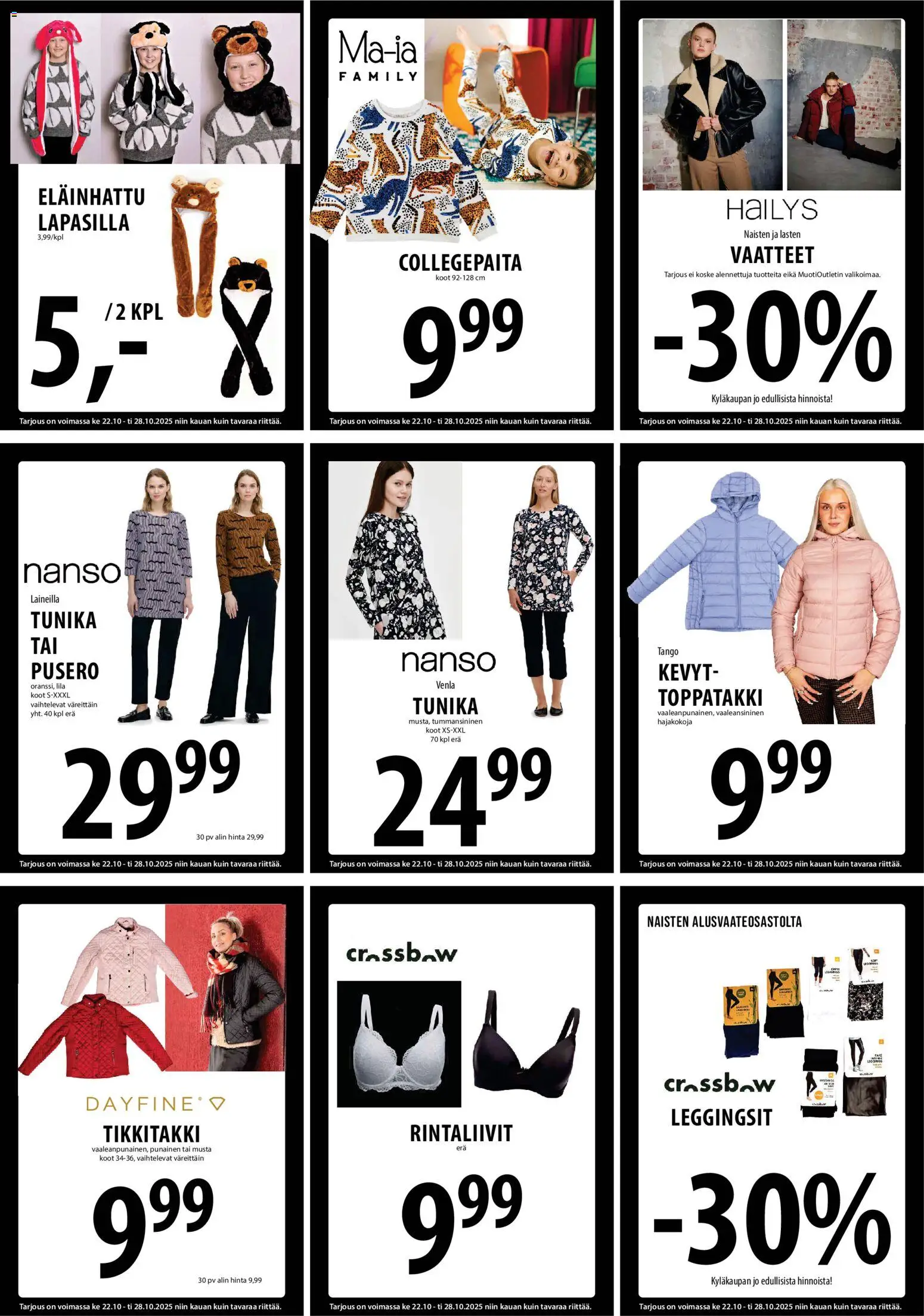 Tuuri tarjoukset – voimassa 22.10.2025 alkaen | Sivu: 18 | Tuotteet: Vaatteet, Pusero, Rintaliivit, Toppatakki