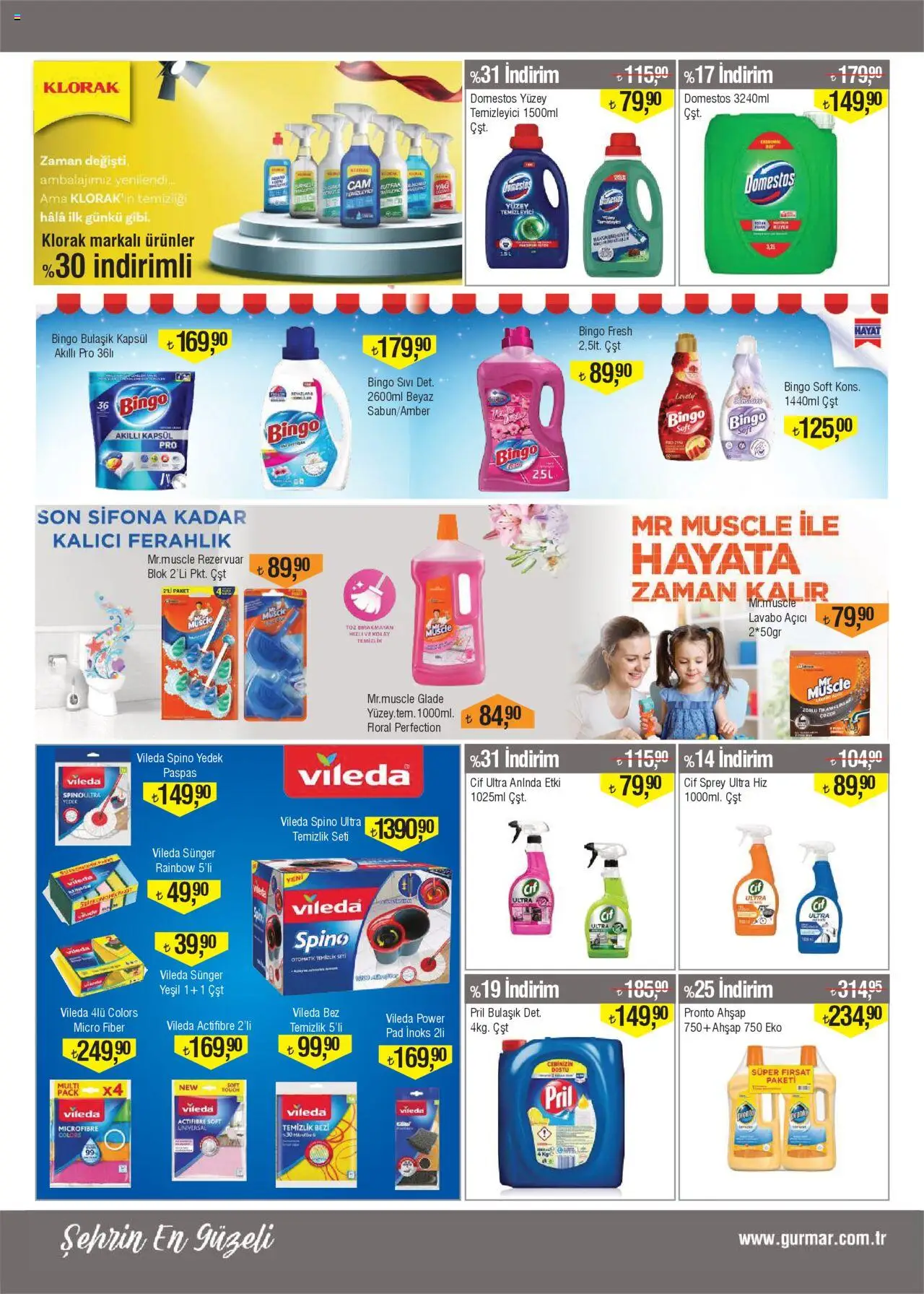 Gürmar - Katalog - 16.10.2025 tarihinden itibaren geçerlidir | Sayfa: 15 | Ürünler: Lavabo, Paspas, Yüzey temizleyici, Lavabo açıcı