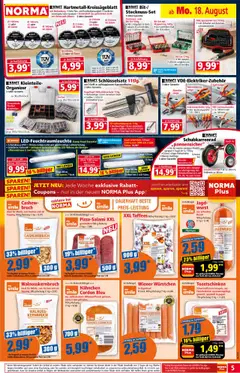Norma Prospekt 	 - gültig ab dem 18.08.2025 | Seite: 5 | Produkte: Adapter, Hahnchen, Wiener wurstchen, Toastschinken