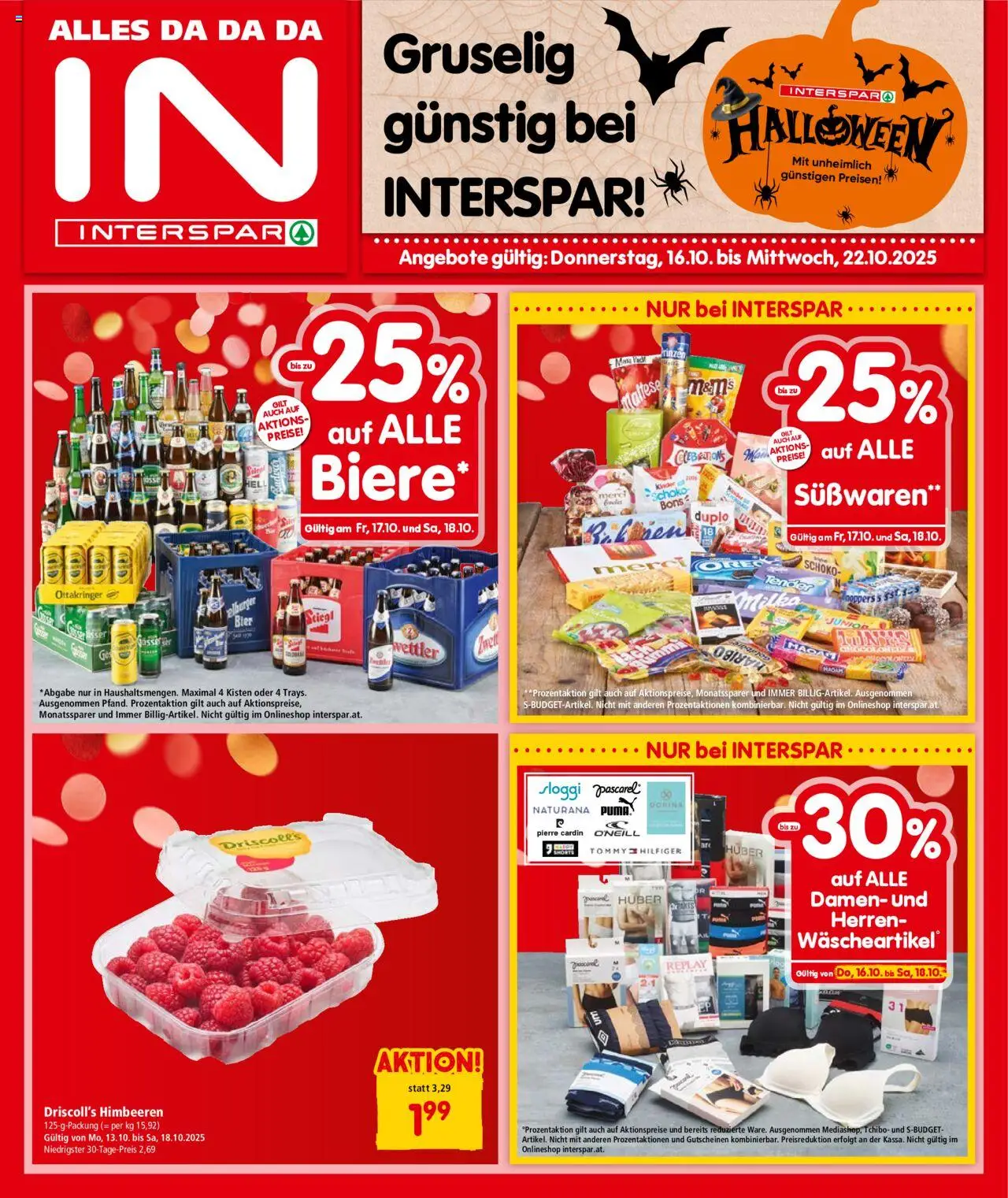Interspar Flugblatt - Niederoesterreich gültig ab 16.10.2025 | Seite: 1 | Produkte: Wasser, Bier
